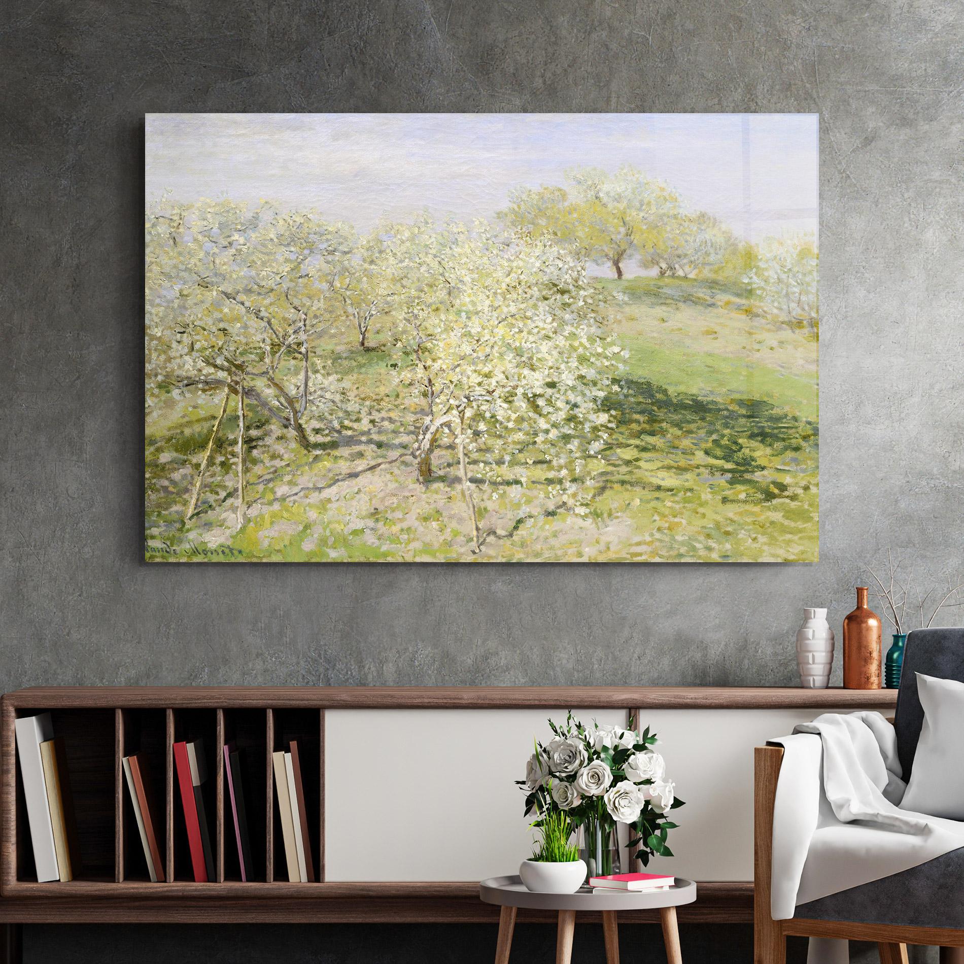 Glasbild Fruit Trees In Bloom mockup 2