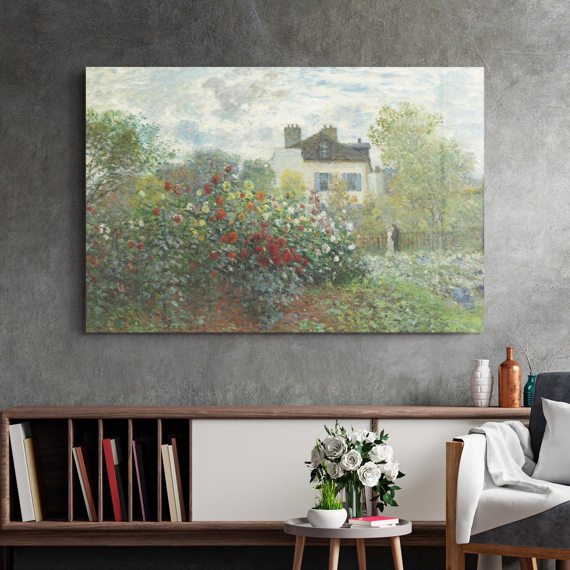 Glasbild Garden In Argenteuilt mockup 2