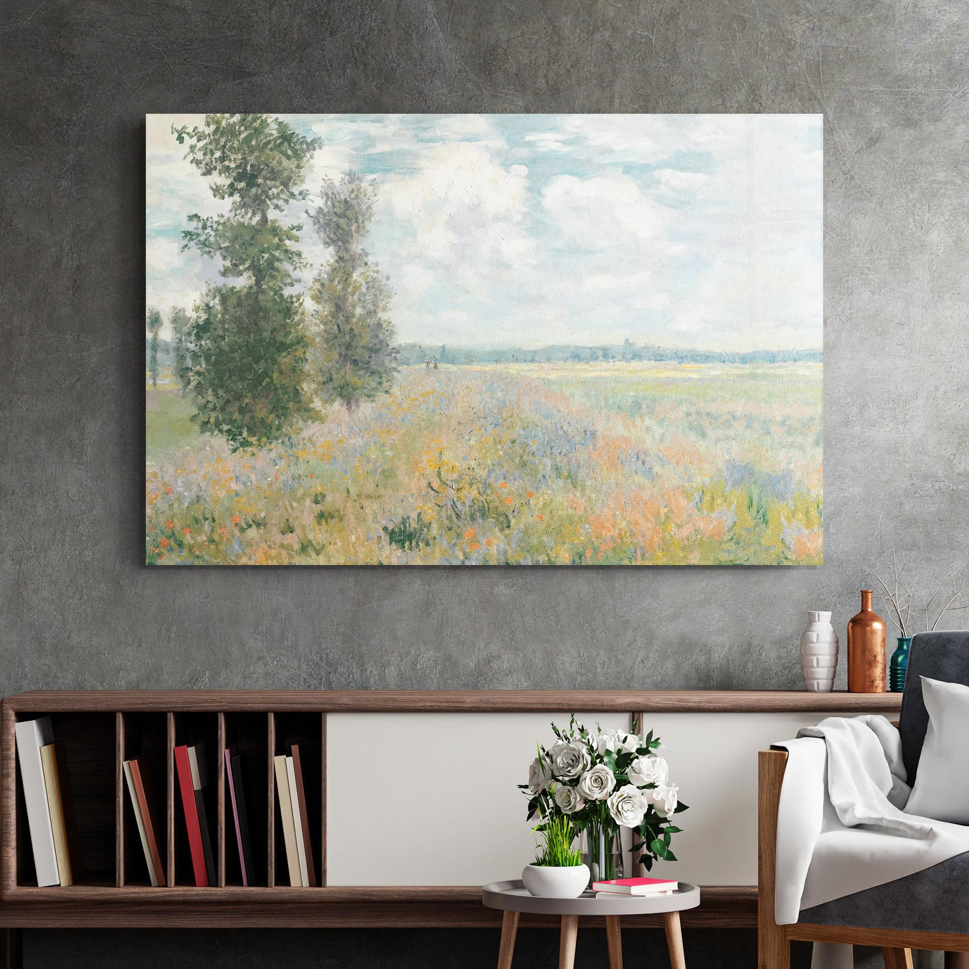 Glasbild Monet's Landscape Background mockup 2