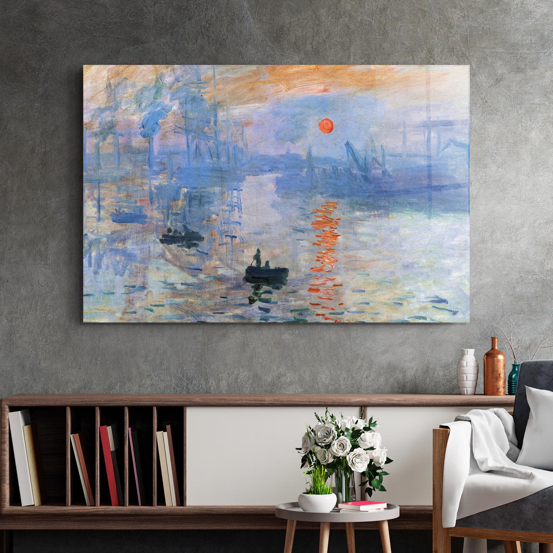 Glasbild Monet Impressionist mockup 2