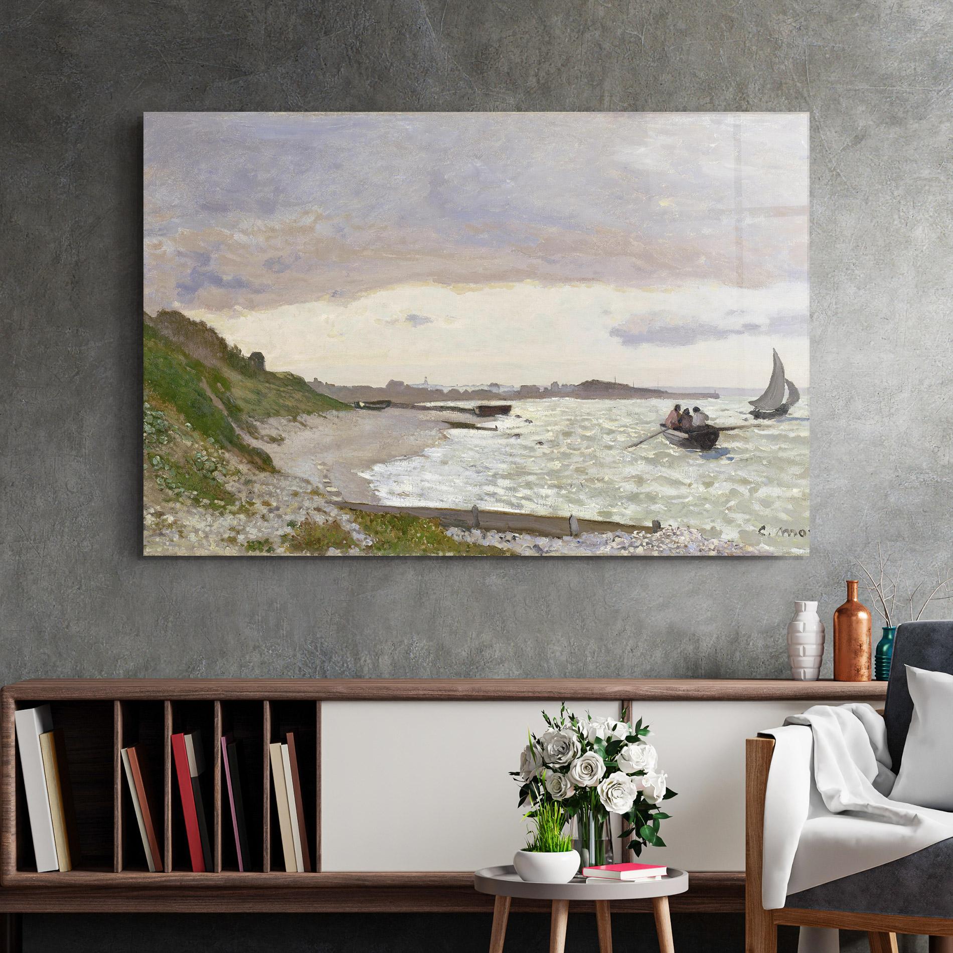Glasbild Seashore At Sainte Adresse mockup 2