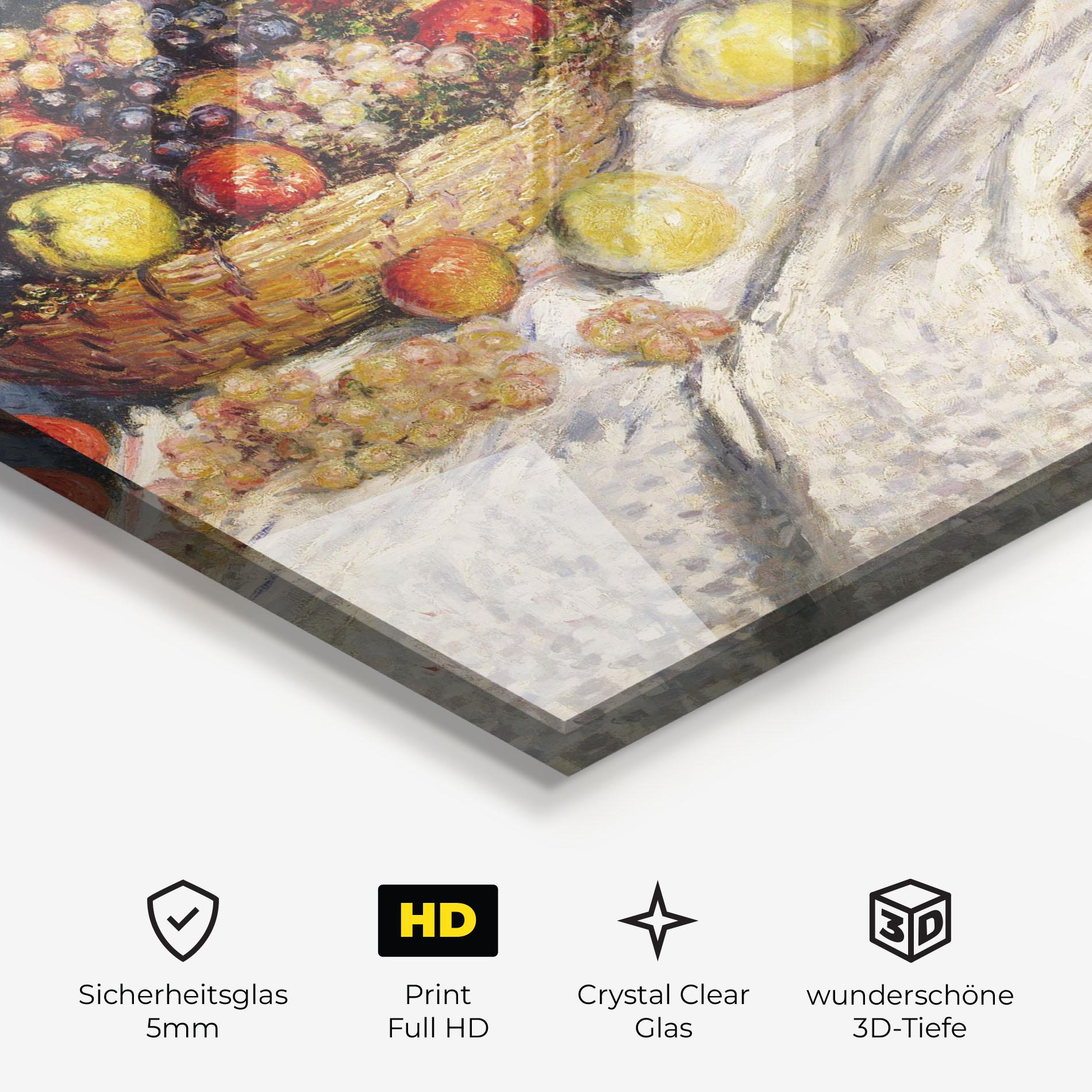 Glasbild Apples And Grapes mockup 3