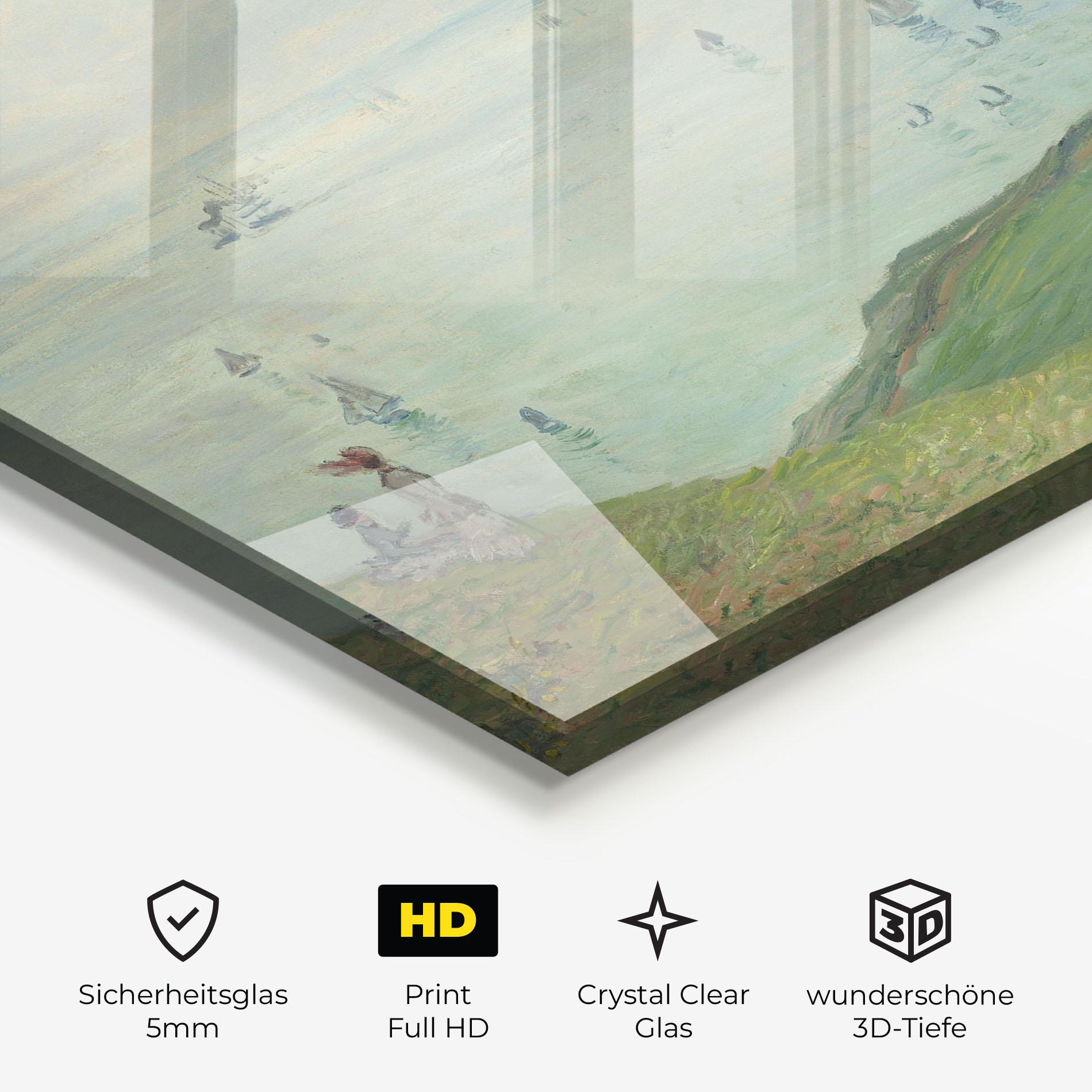 Glasbild Cliffs At Pourville mockup 3