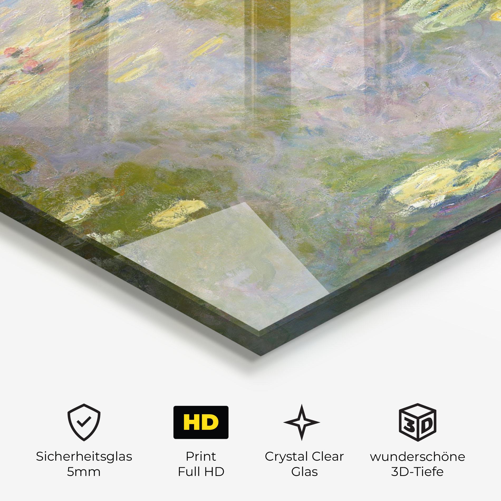 Glasbild Water Lilies Monet mockup 3