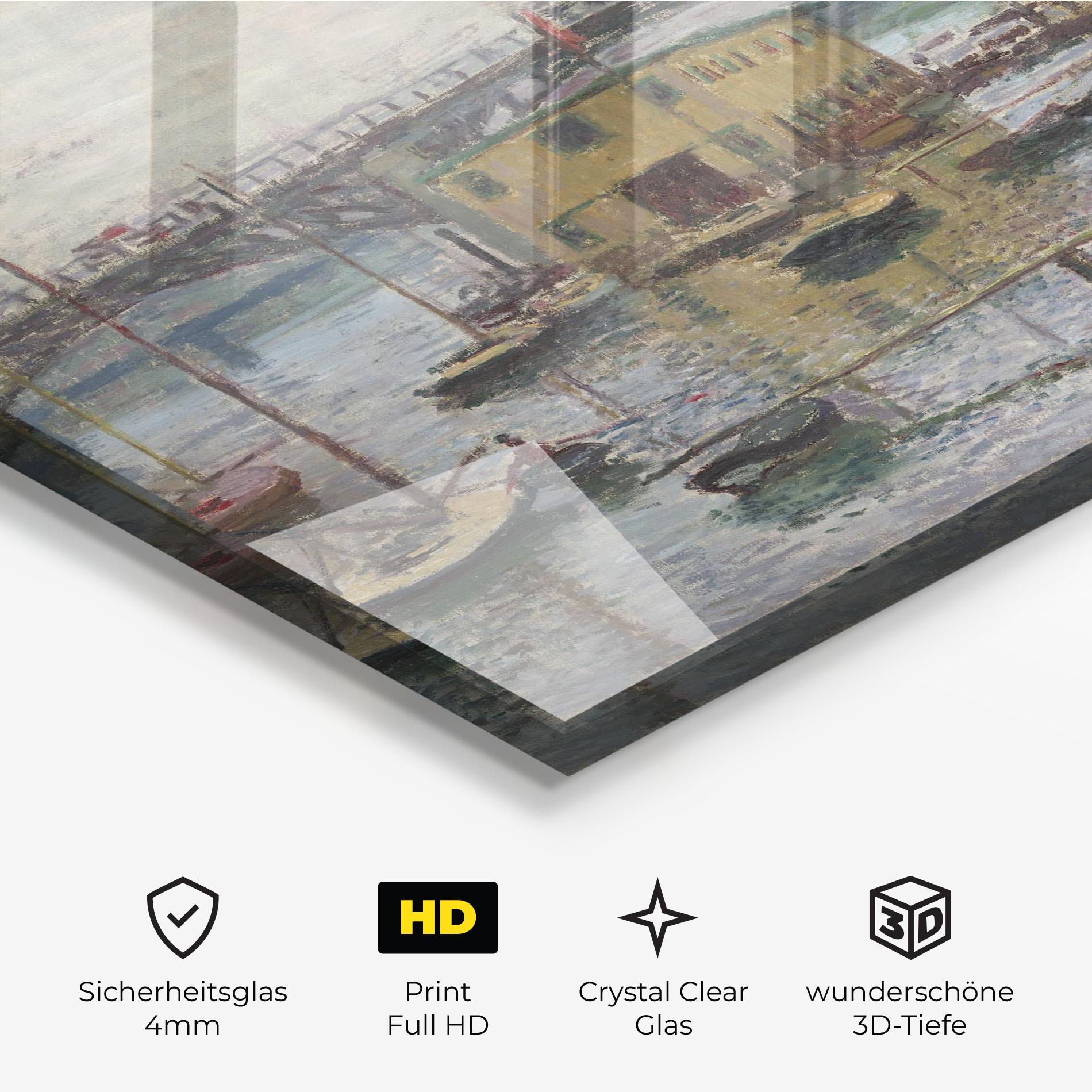 Glasbild Bridge At Argenteuil Monet mockup 3