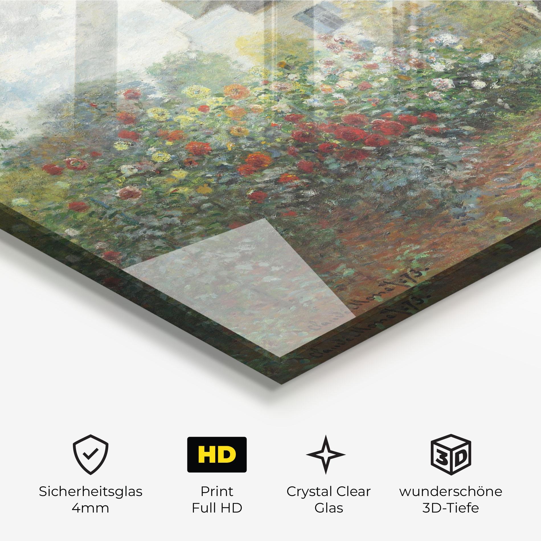 Glasbild Garden In Argenteuilt mockup 3