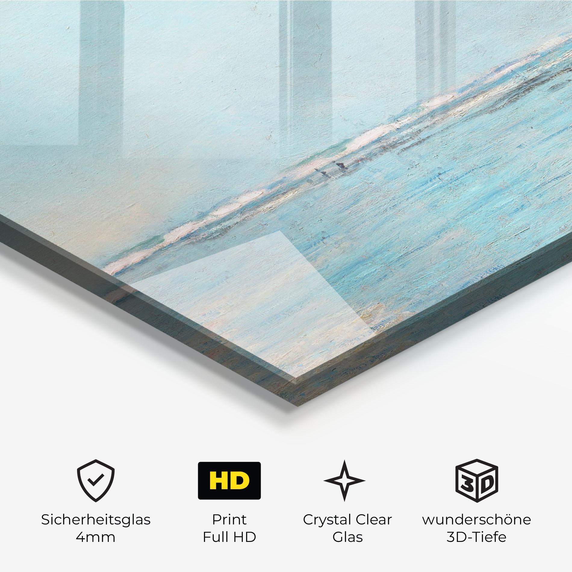 Glasbild Monet's Beach mockup 3