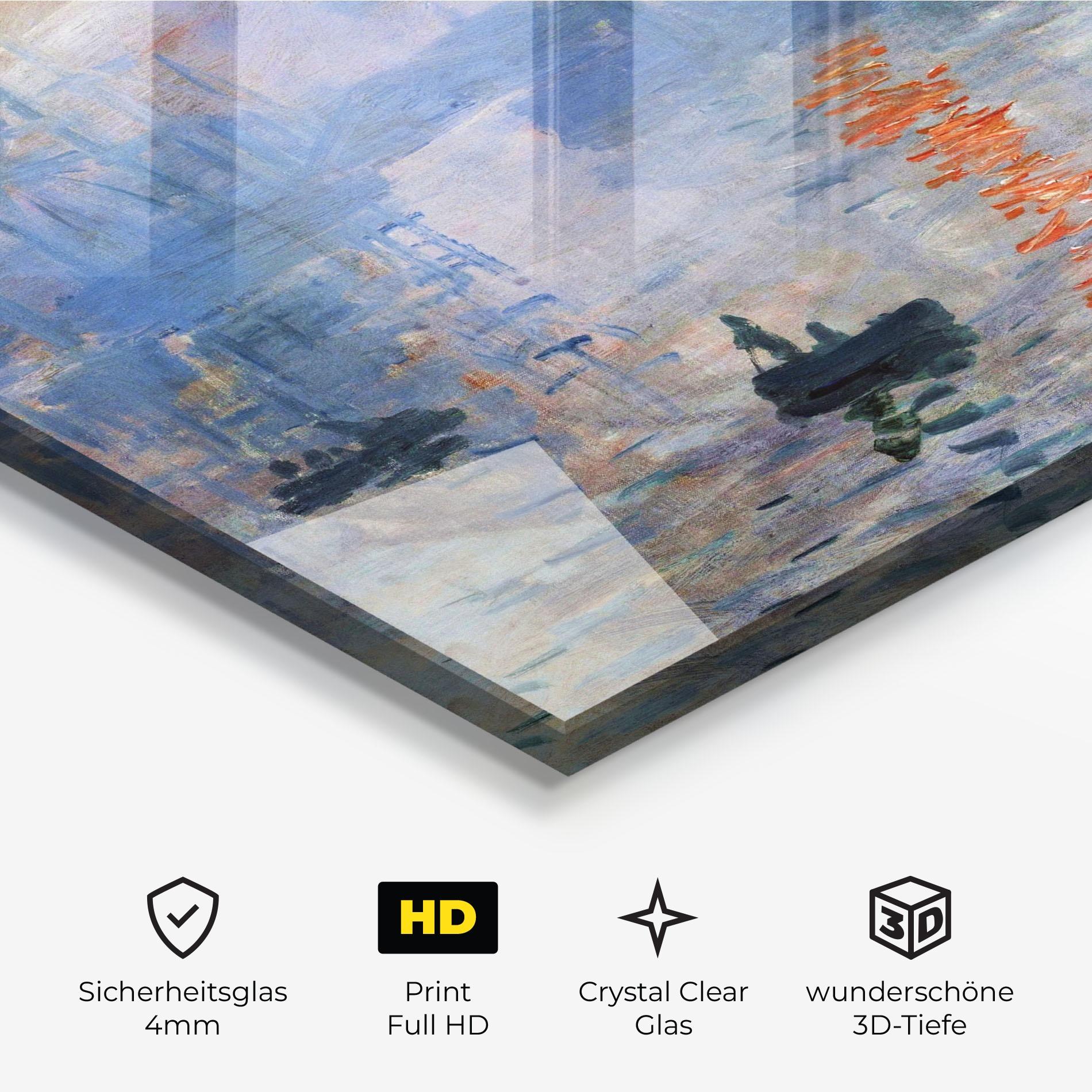 Glasbild Monet Impressionist mockup 3