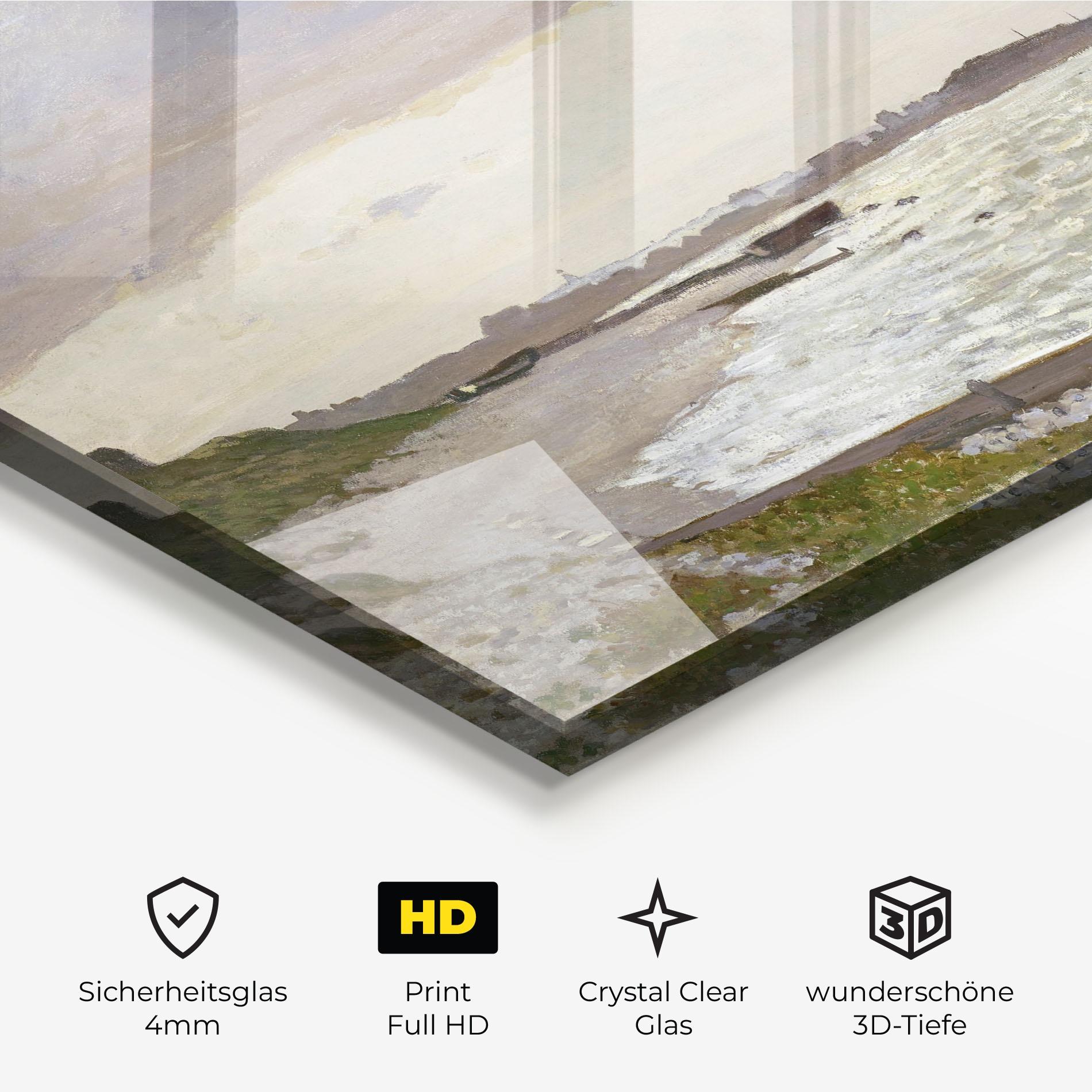 Glasbild Seashore At Sainte Adresse mockup 3