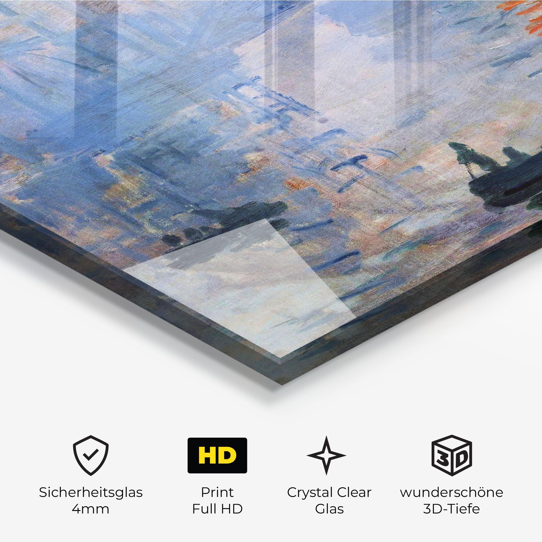 Glasbild Sunrise Painting mockup 3