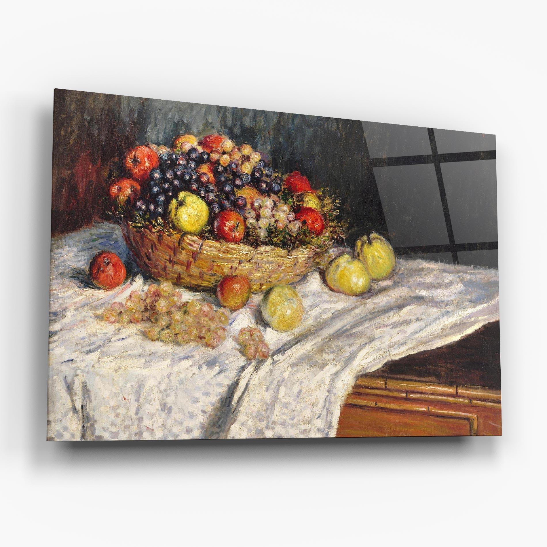 Glasbild Apples And Grapes mockup 6