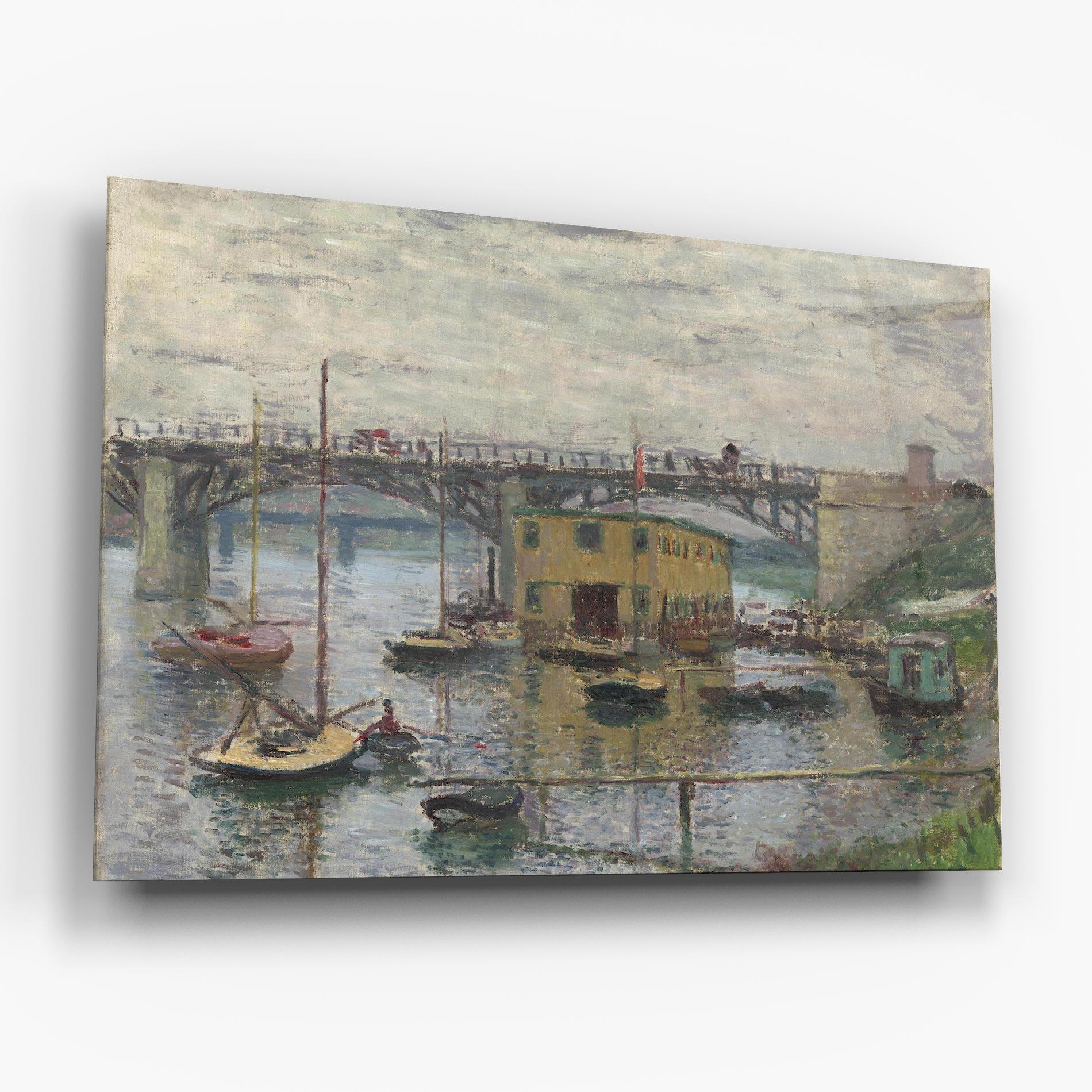 Glasbild Bridge At Argenteuil Monet mockup 6