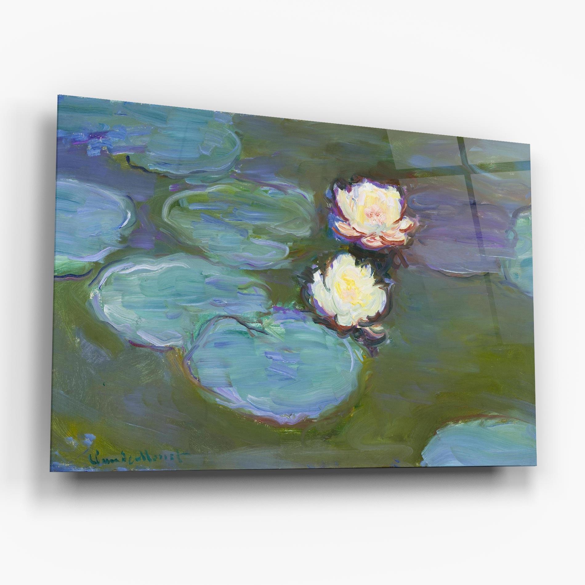 Glasbild Nympheas Monet. mockup 6