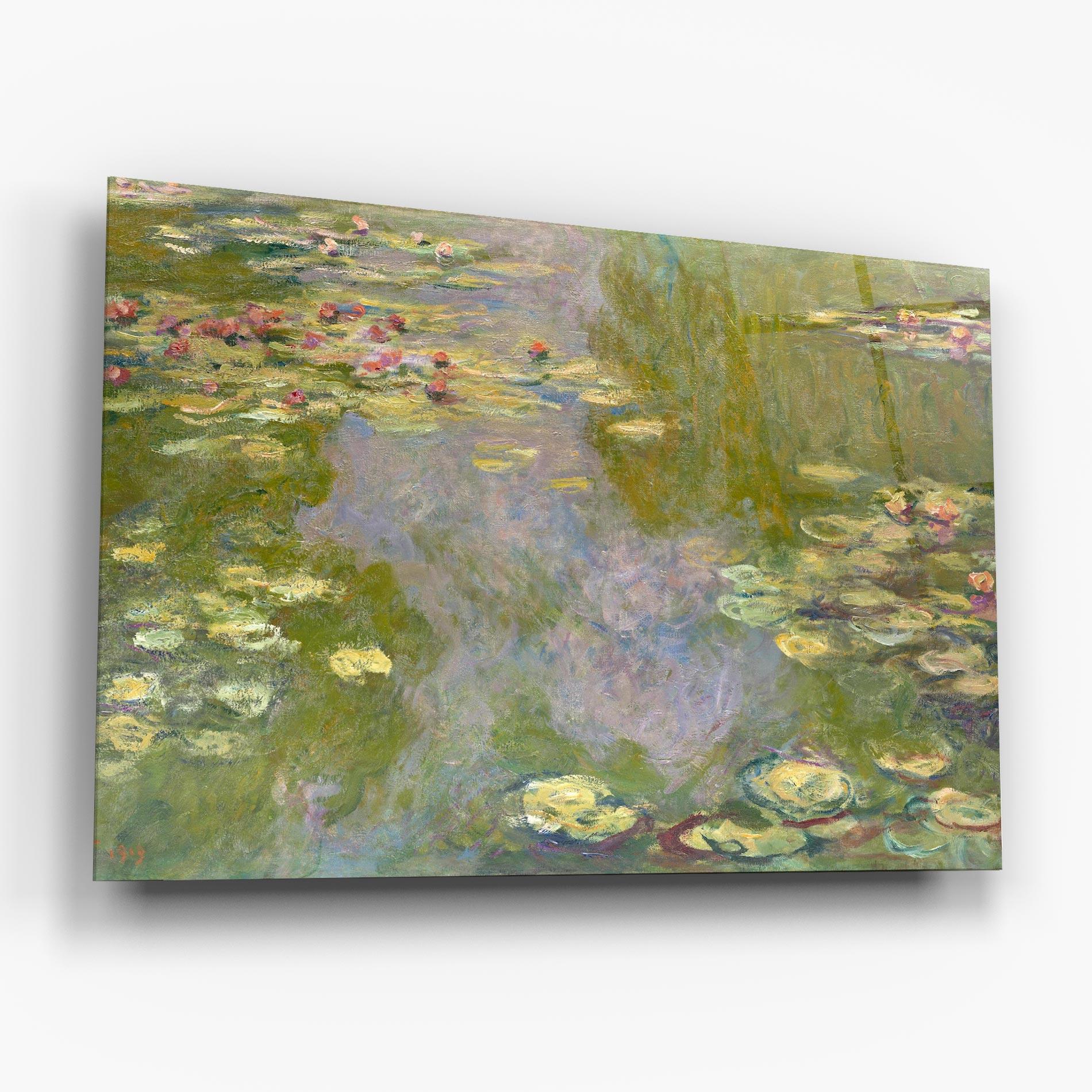 Glasbild Water Lilies Monet mockup 6