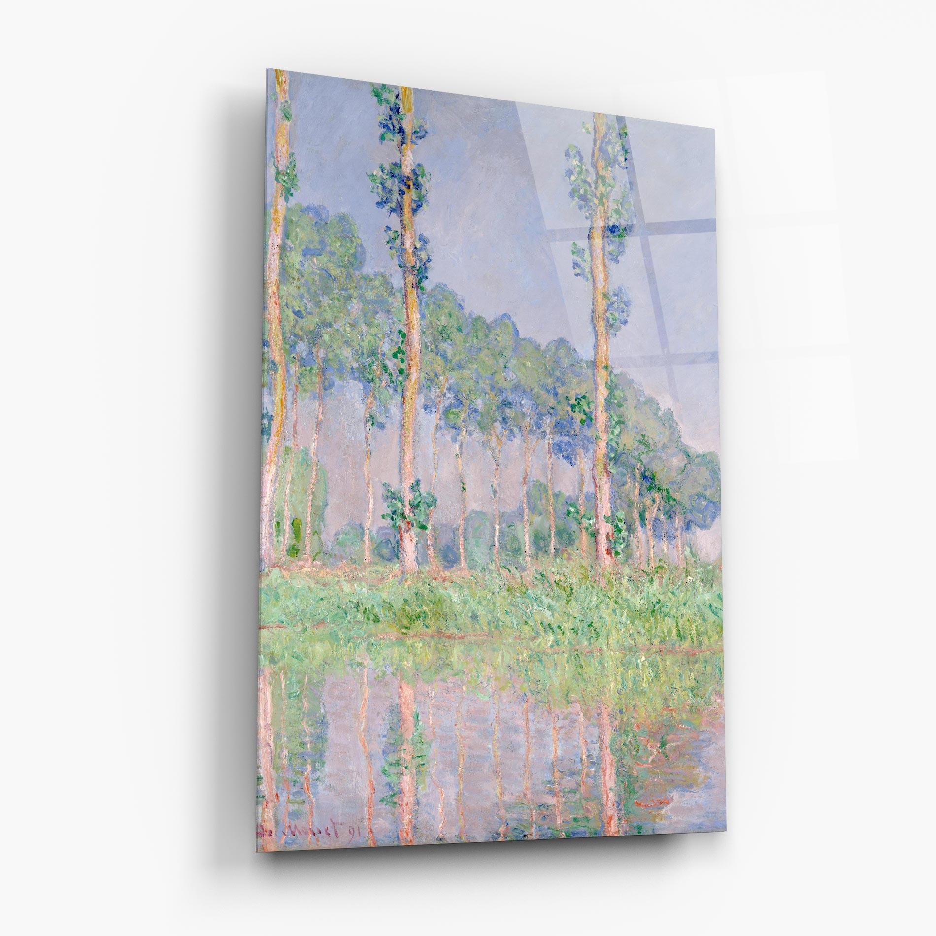 Glasbild Monet Pink Effect mockup 6