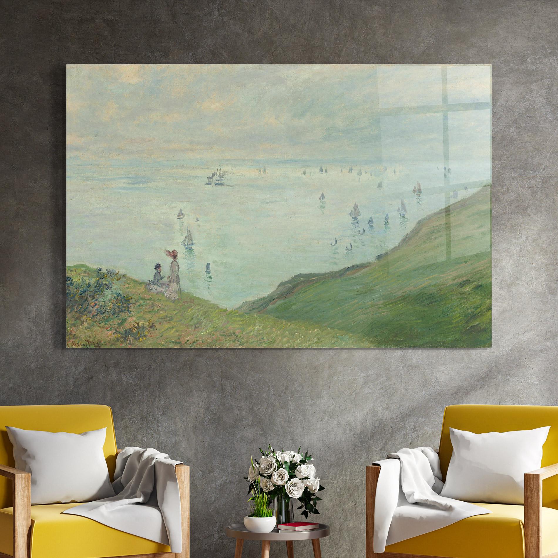 Glasbild Cliffs At Pourville mockup 4