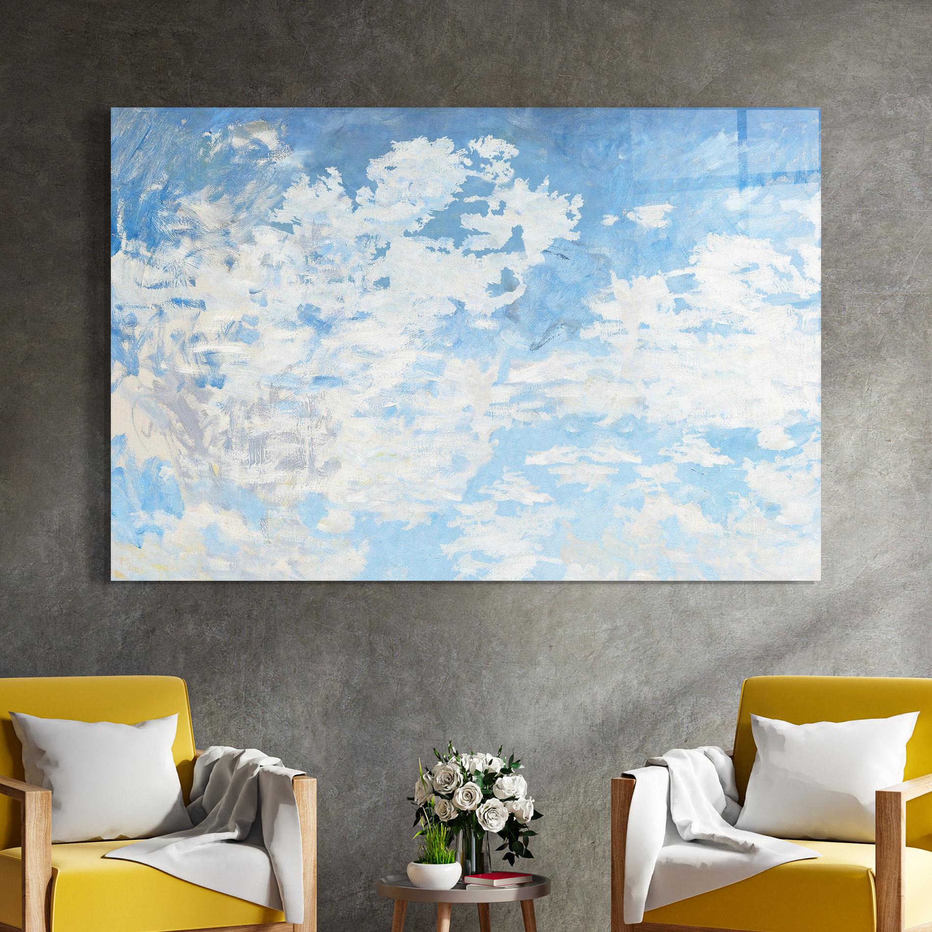 Glasbild Clouds Monet mockup 4