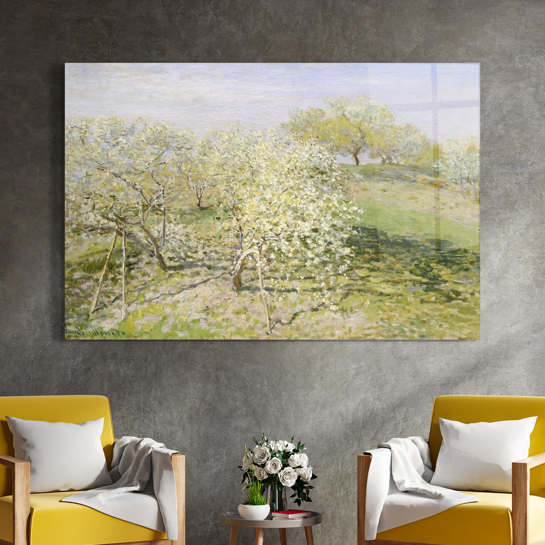 Glasbild Fruit Trees In Bloom mockup 4