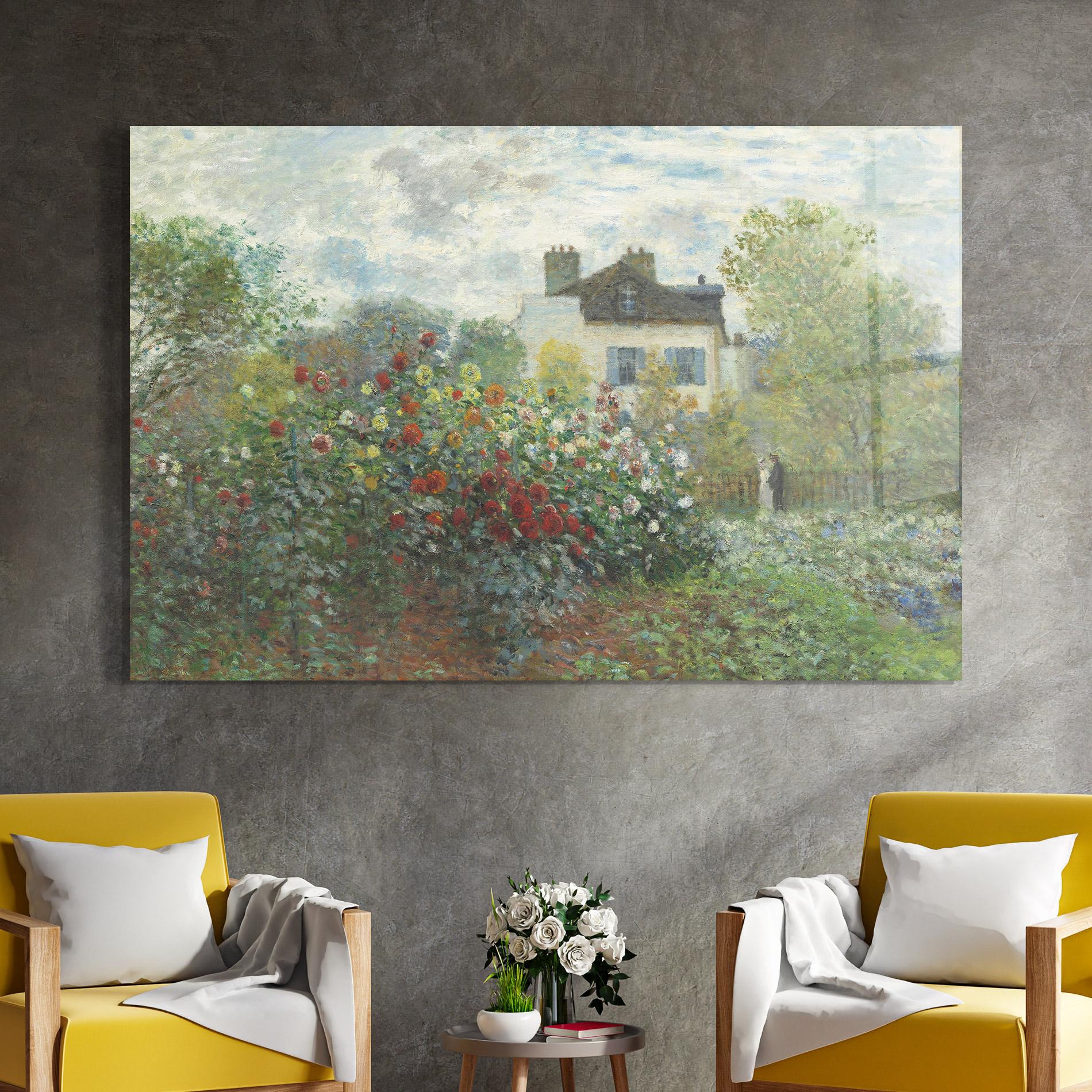 Glasbild Garden In Argenteuilt mockup 4