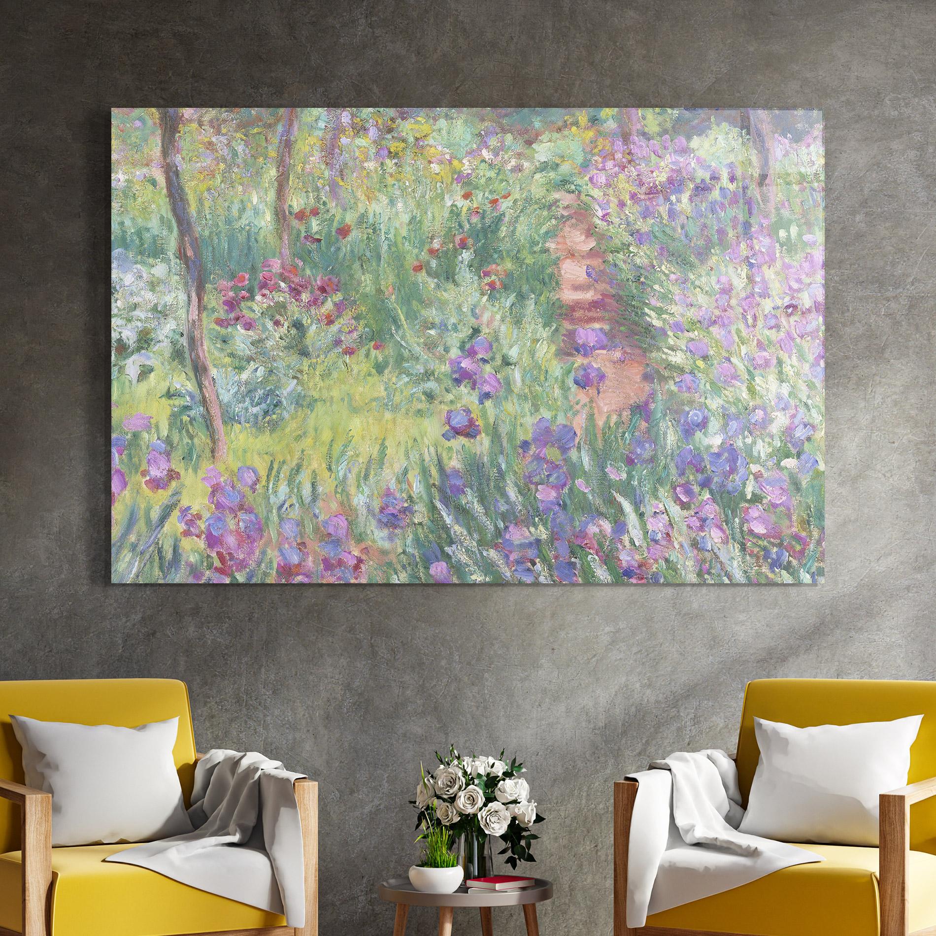 Glasbild Garden In Giverny mockup 4