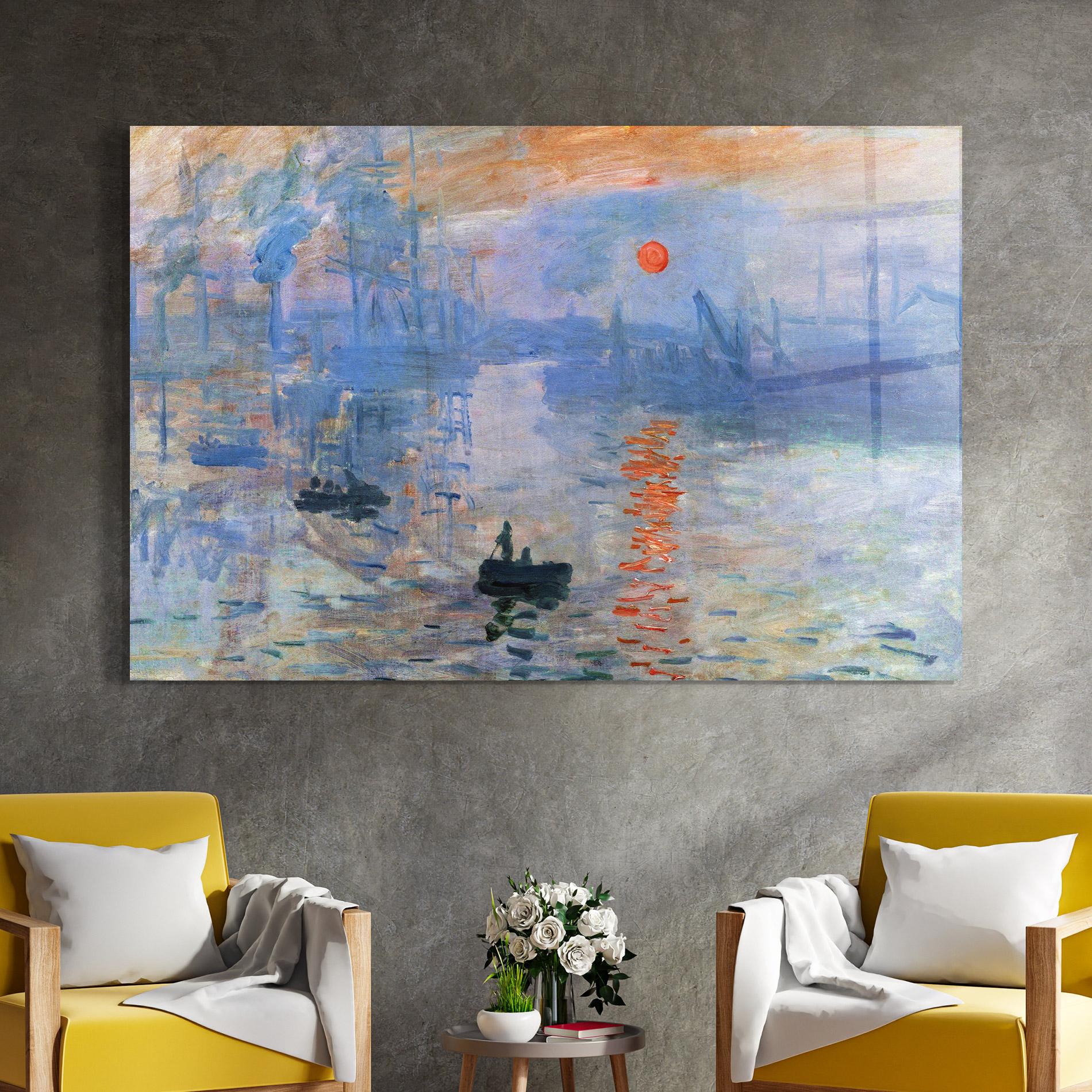 Glasbild Monet Impressionist mockup 4