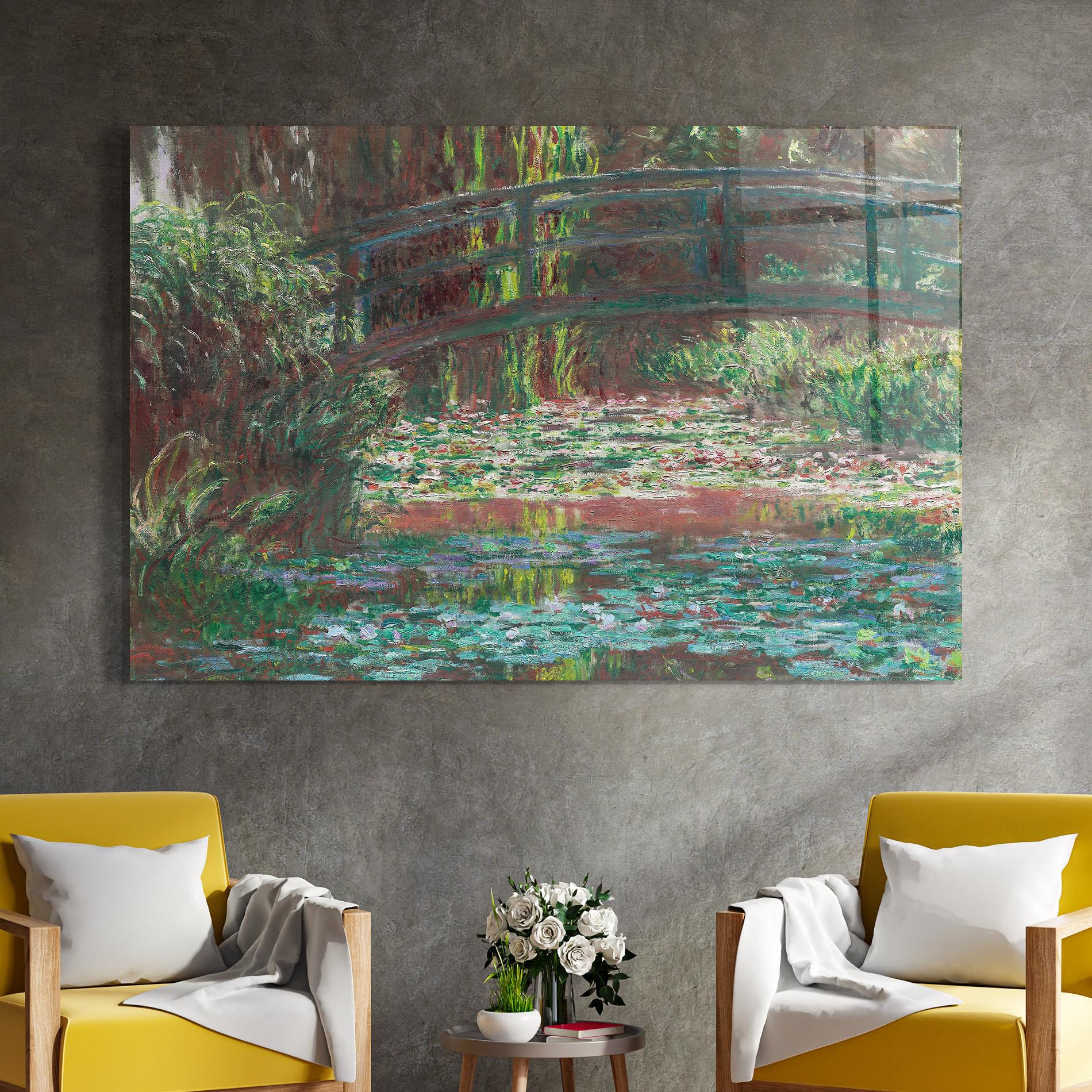 Glasbild Water Lily Pond mockup 4
