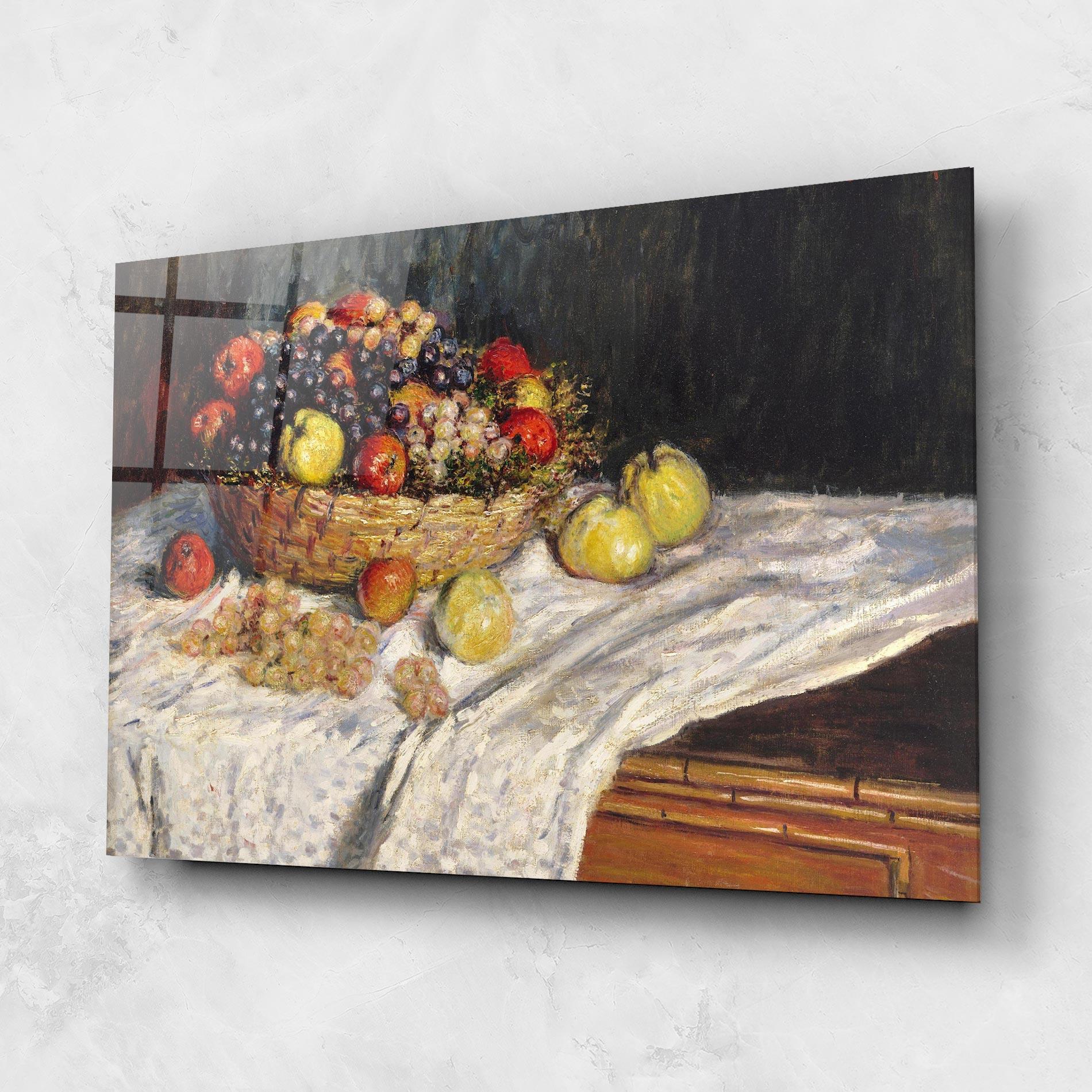 Glasbild Apples And Grapes mockup 1
