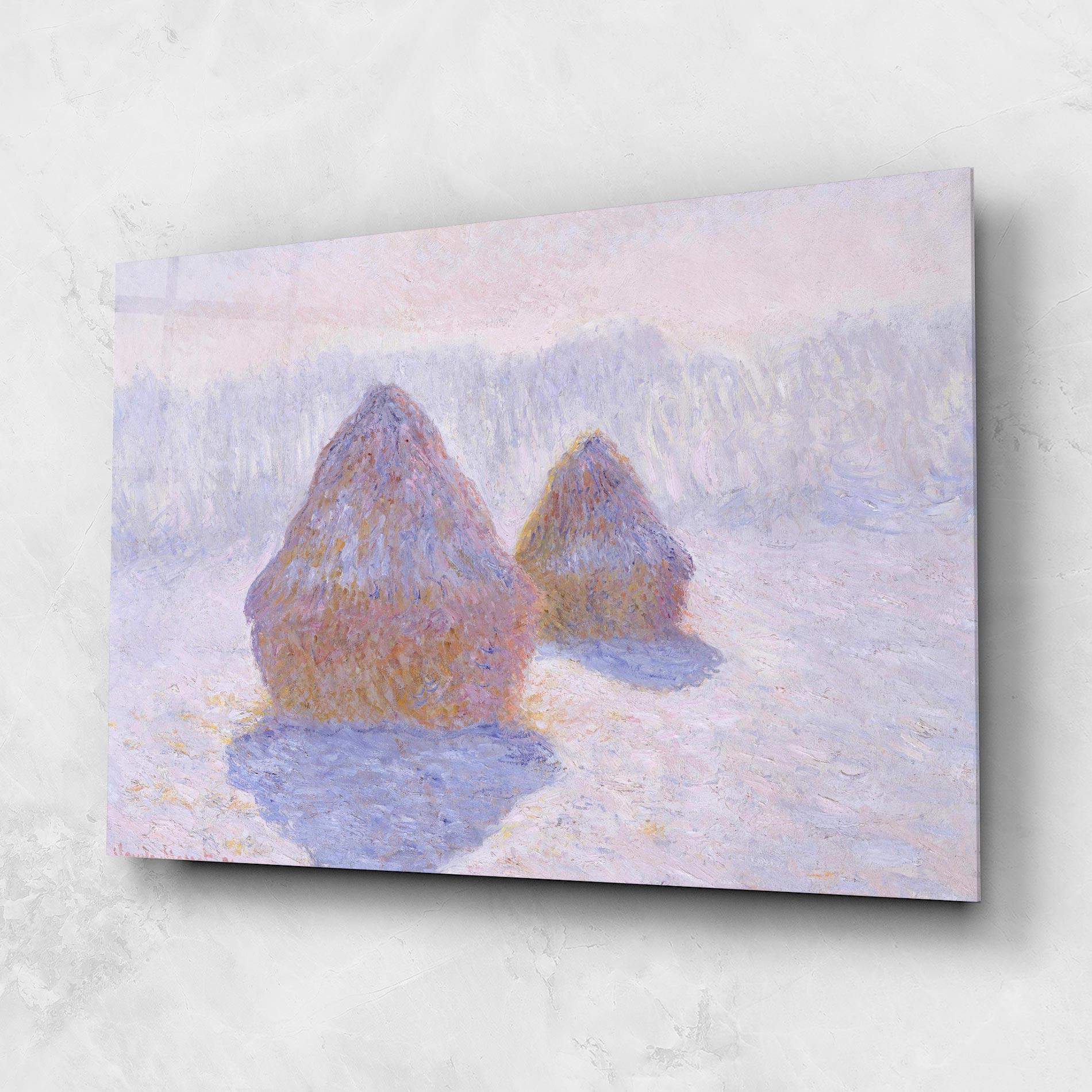 Glasbild Haystacks mockup 1
