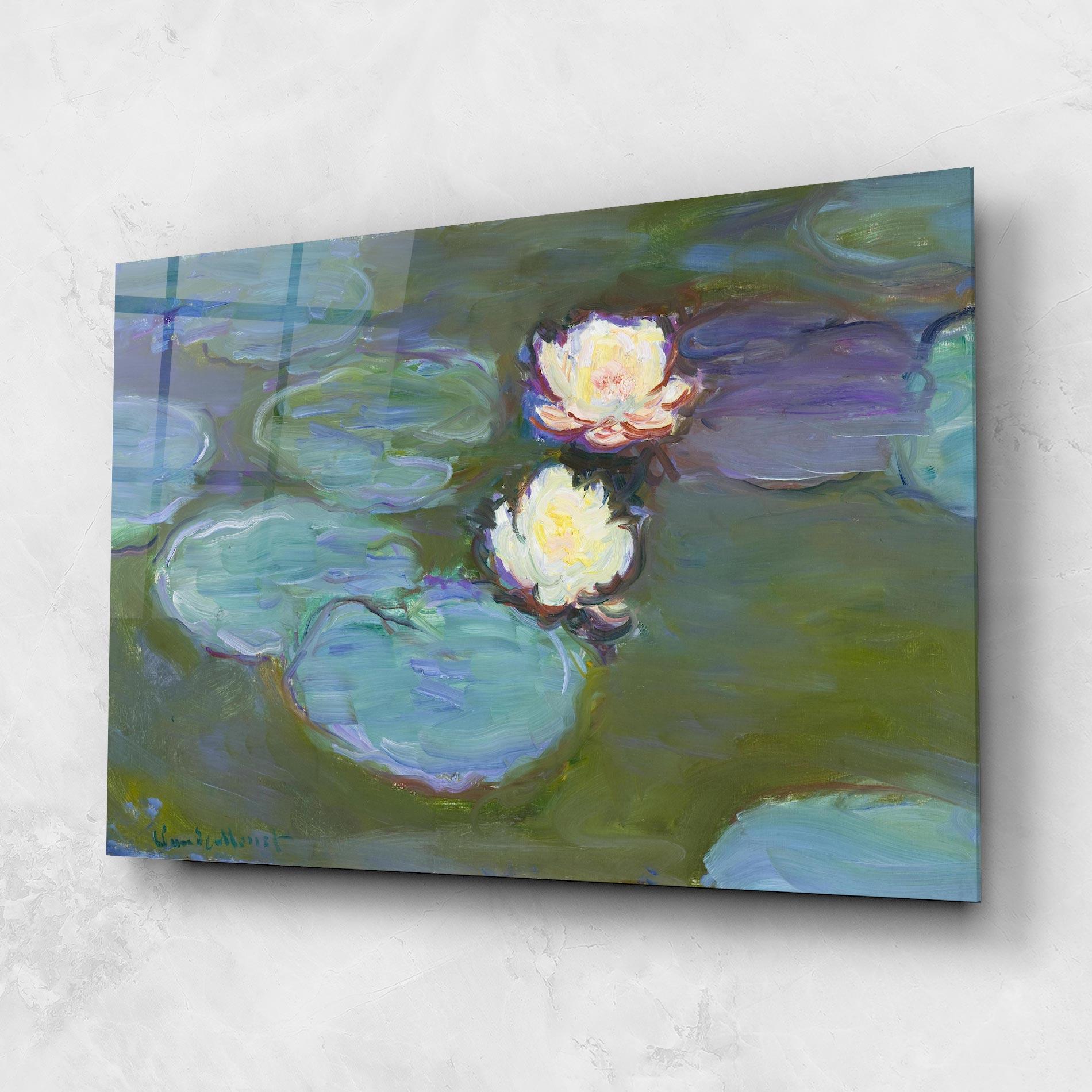 Glasbild Nympheas Monet. mockup 1