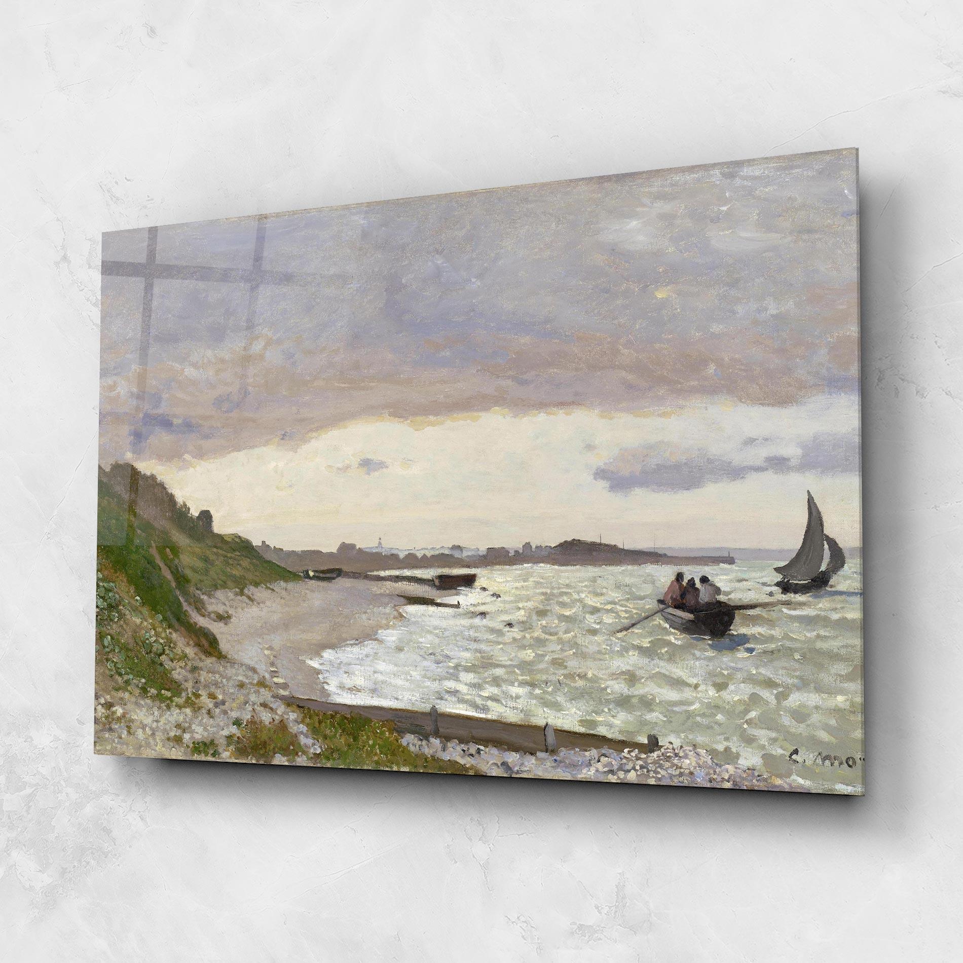 Glasbild Seashore At Sainte Adresse mockup 1