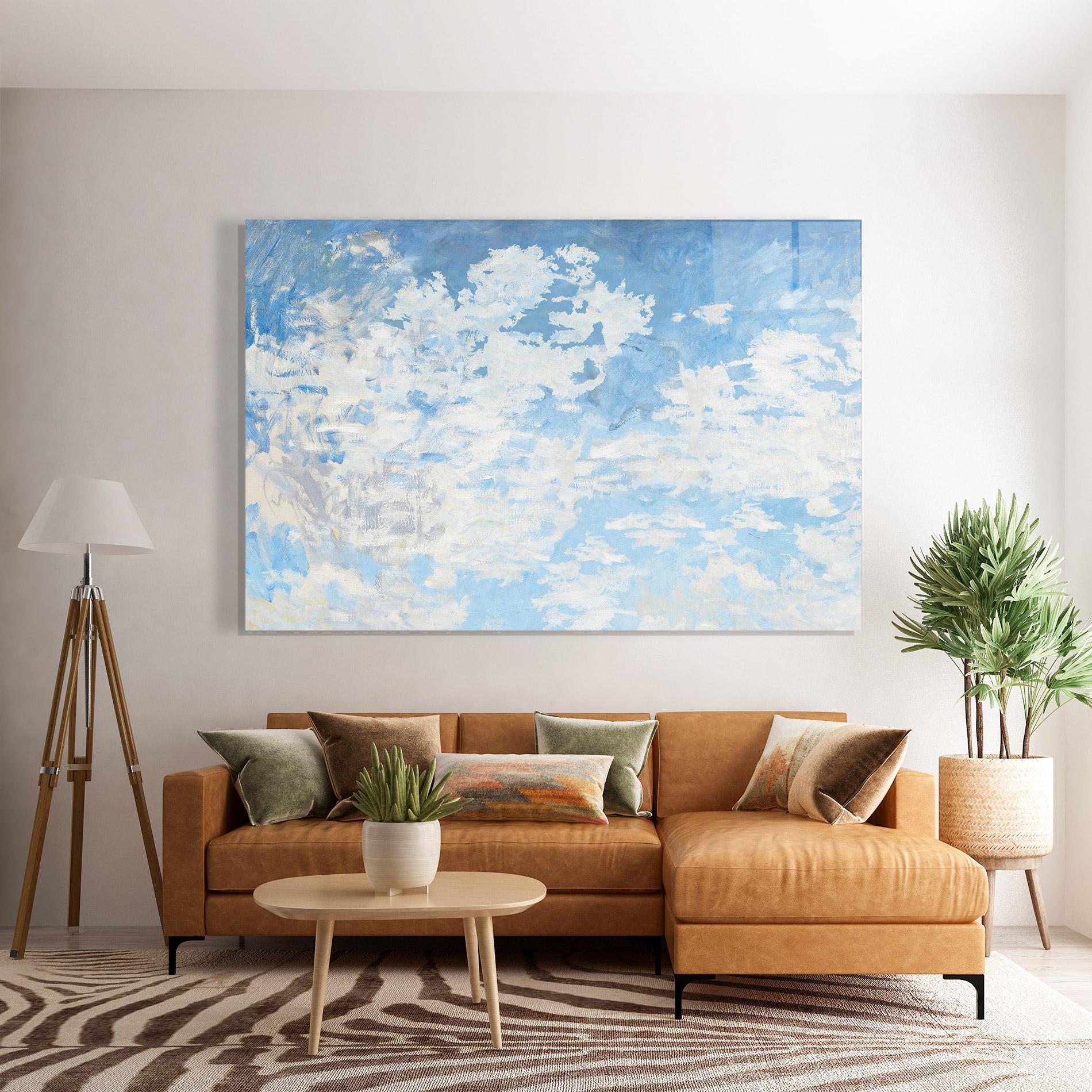 Glasbild Clouds Monet mockup 7