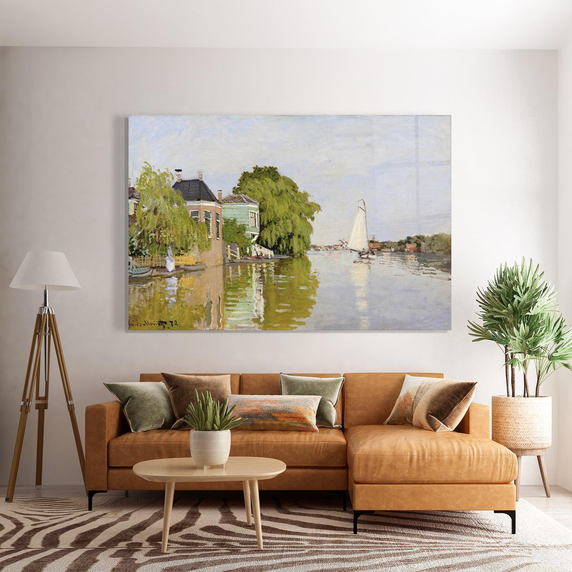 Glasbild Houses On The Achterzaan mockup 7