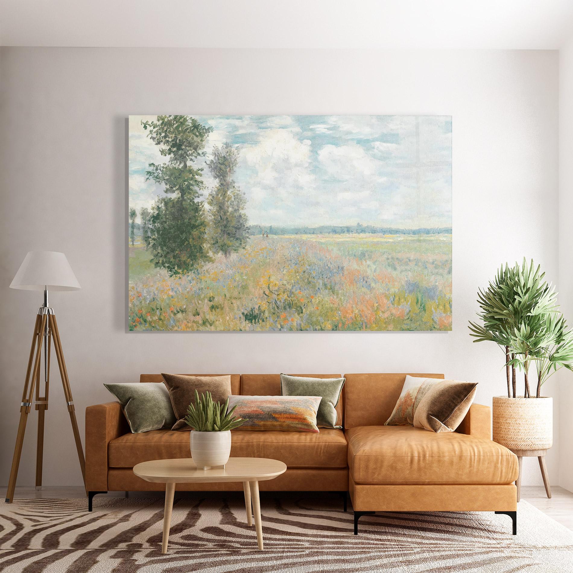 Glasbild Monet's Landscape Background mockup 7