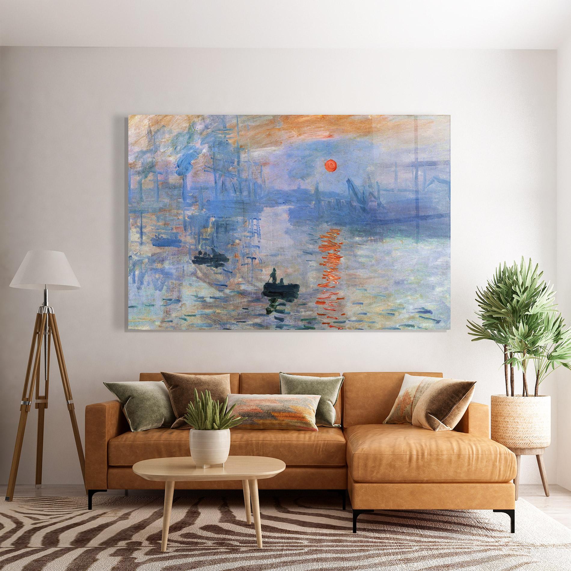 Glasbild Monet Impressionist mockup 7