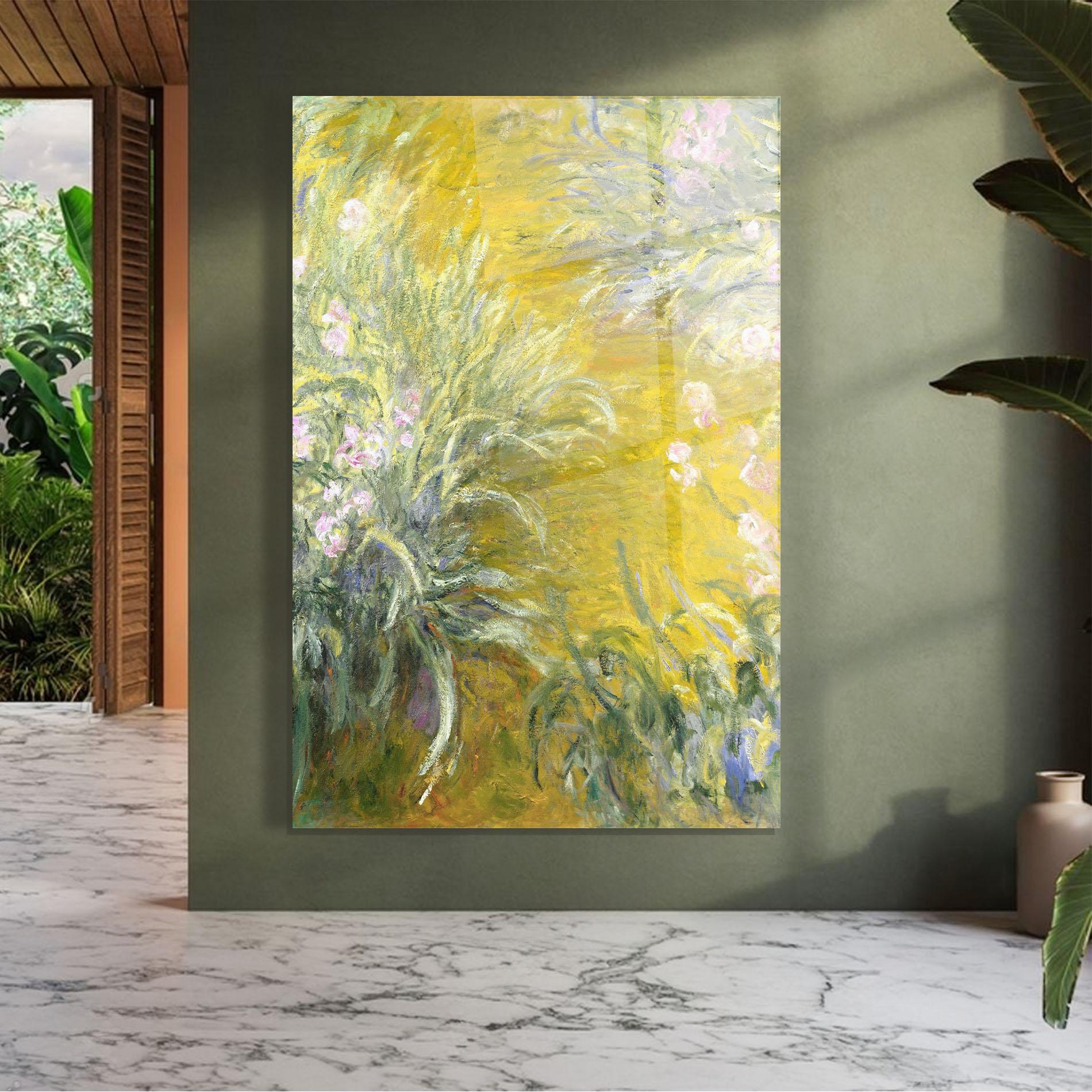 Glasbild Path Through The Irises mockup 7