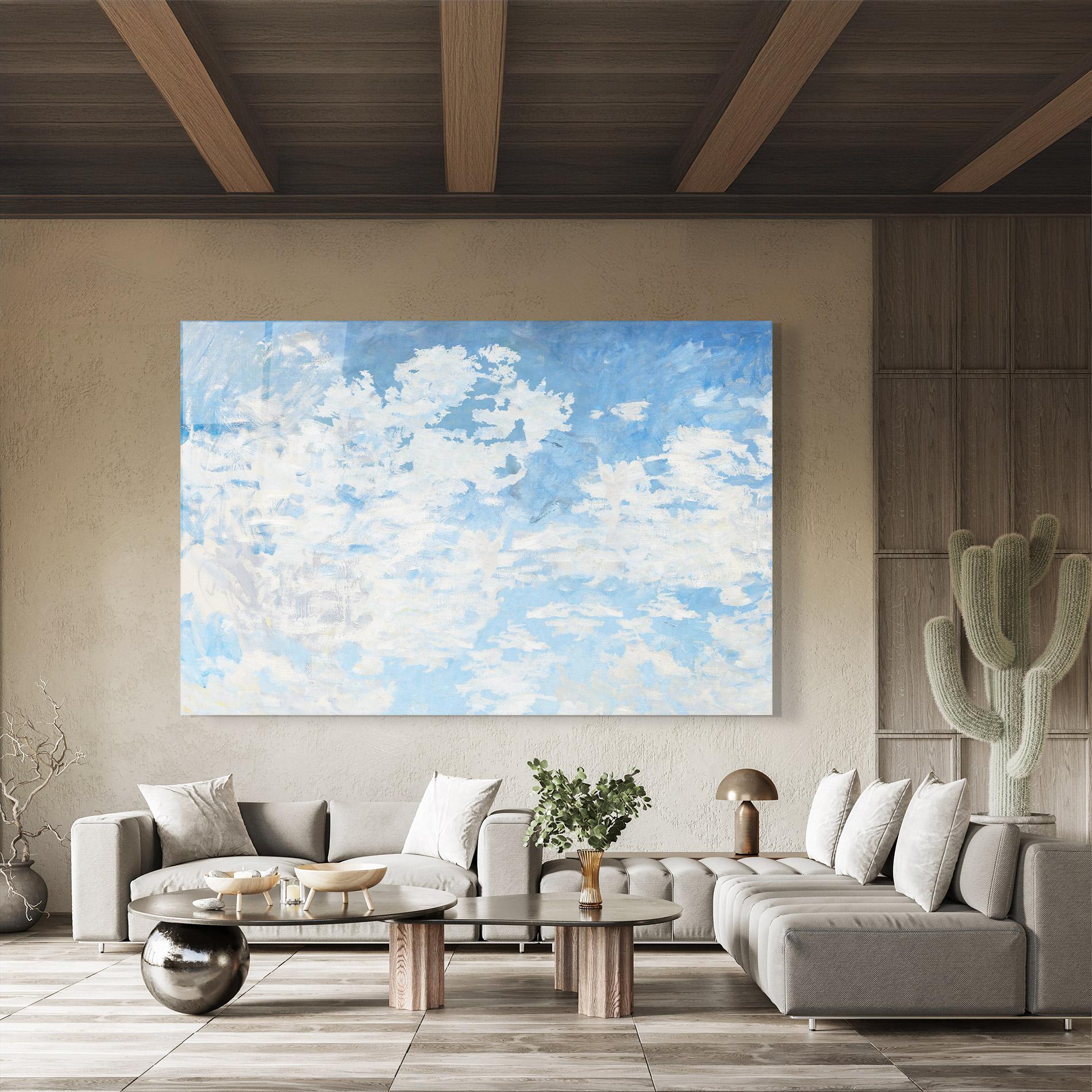 Glasbild Clouds Monet mockup 8
