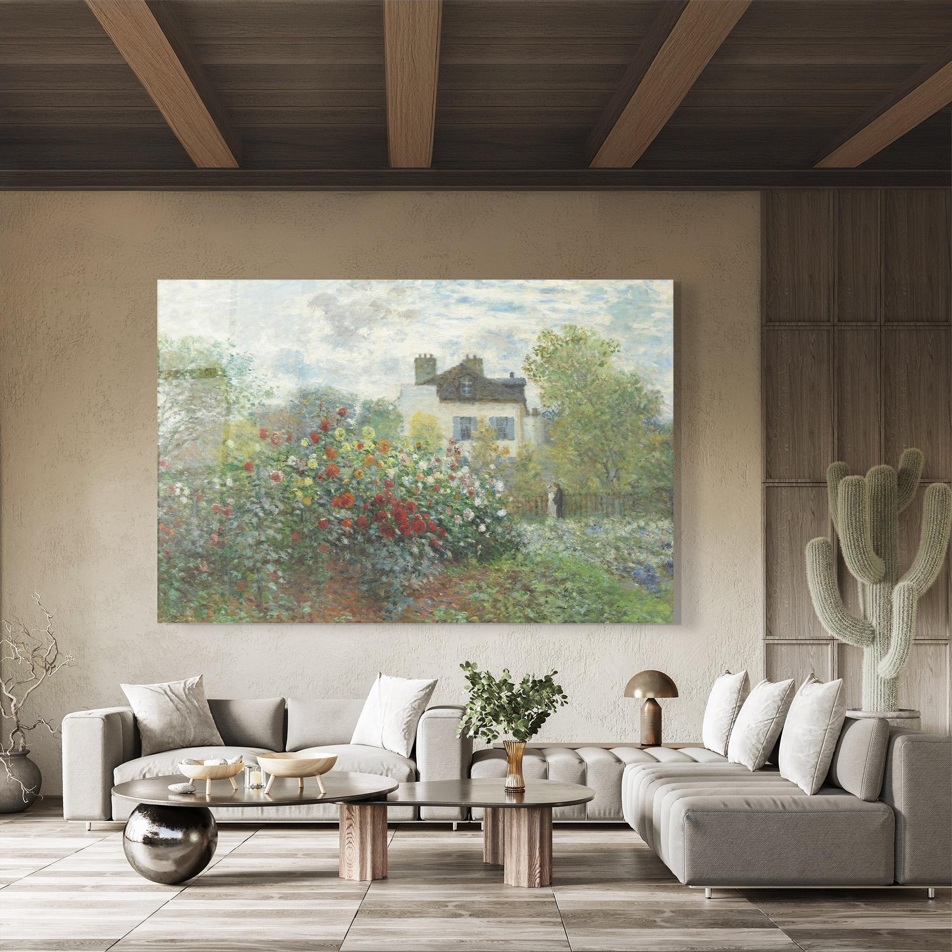 Glasbild Garden In Argenteuilt mockup 8