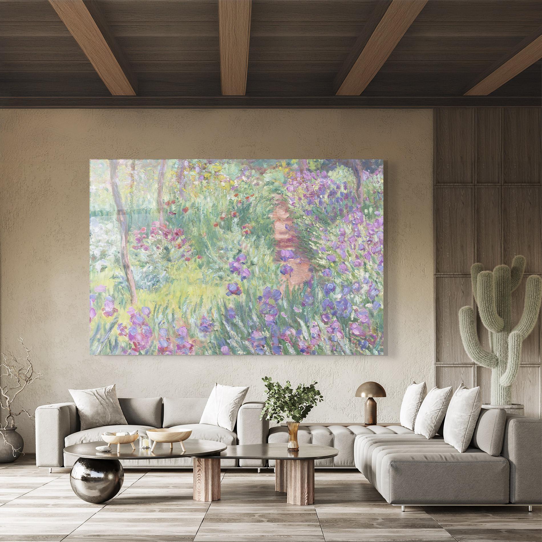 Glasbild Garden In Giverny mockup 8