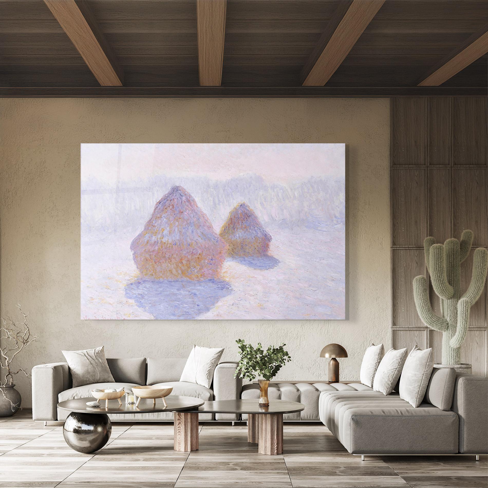 Glasbild Haystacks mockup 8