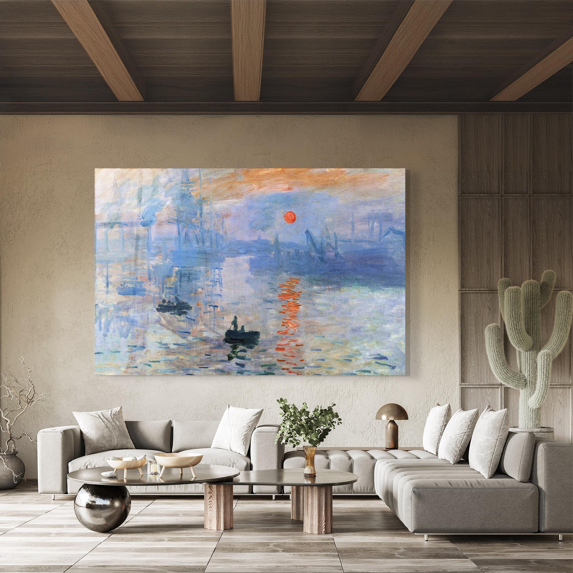 Glasbild Monet Impressionist mockup 8