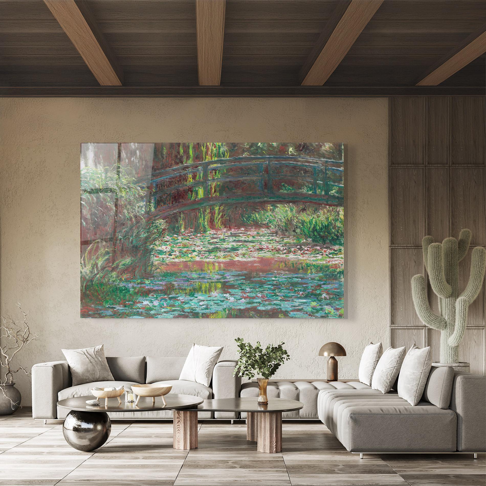 Glasbild Water Lily Pond mockup 8