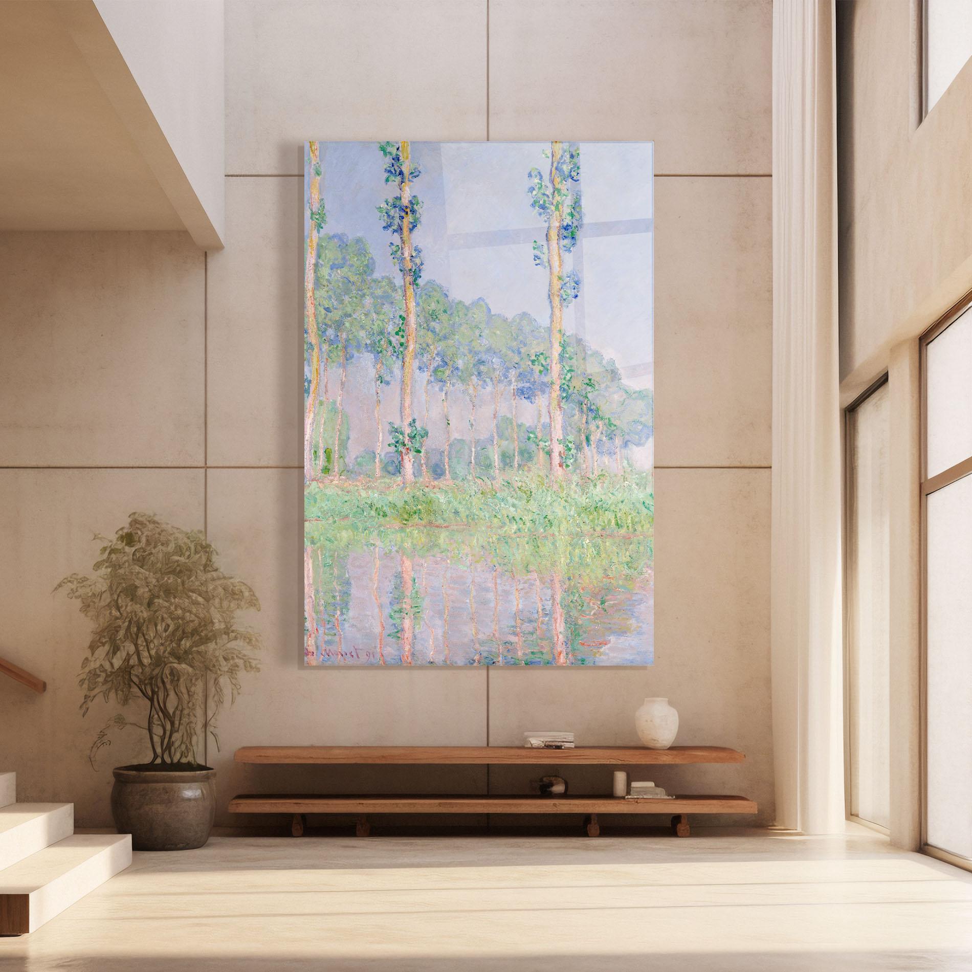 Glasbild Monet Pink Effect mockup 8