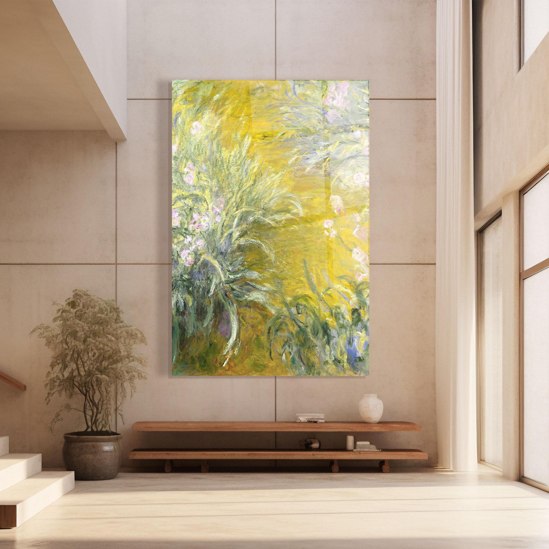 Glasbild Path Through The Irises mockup 8