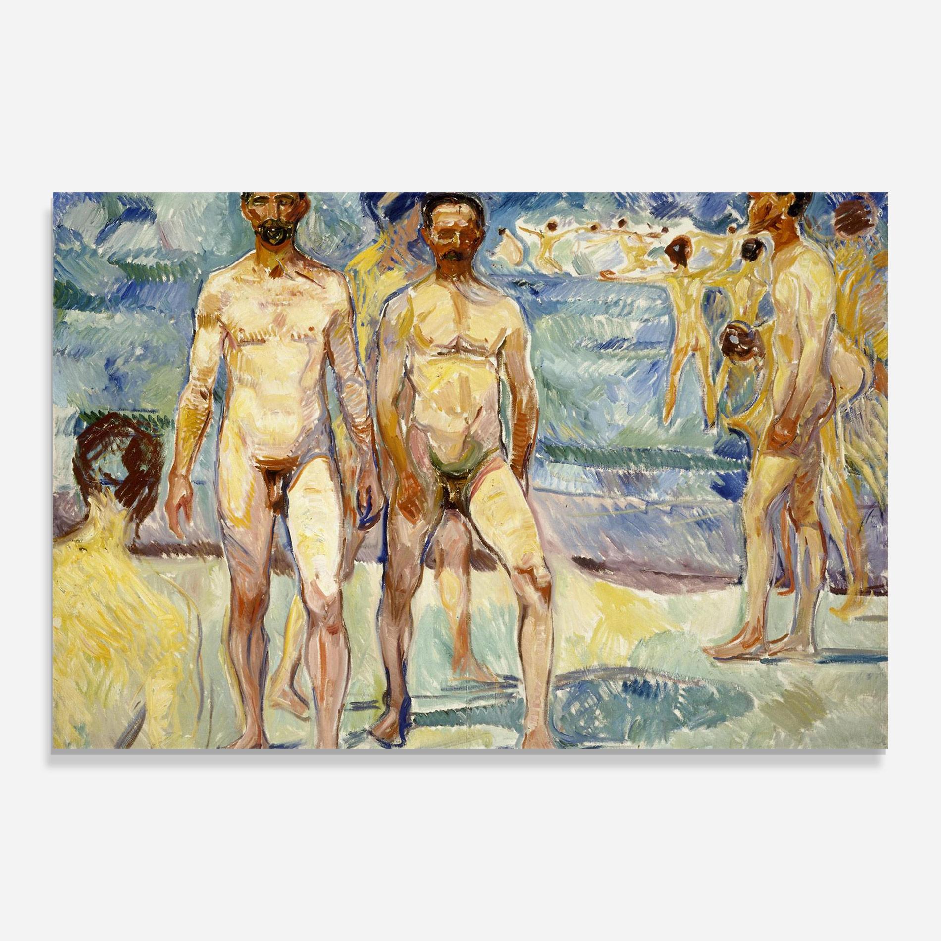 Glasbild Bathing Men mockup 0
