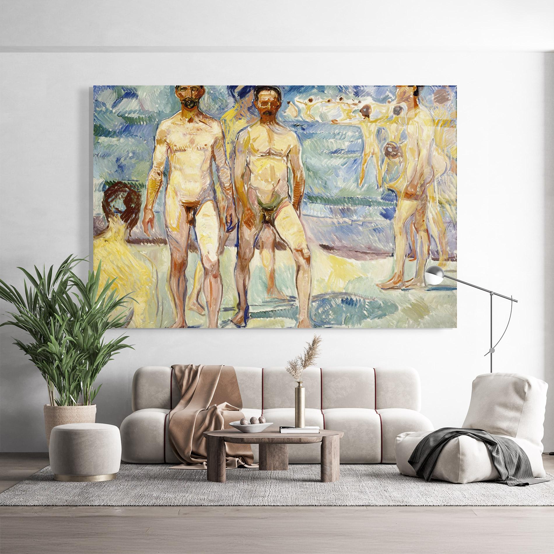 Glasbild Bathing Men mockup 9