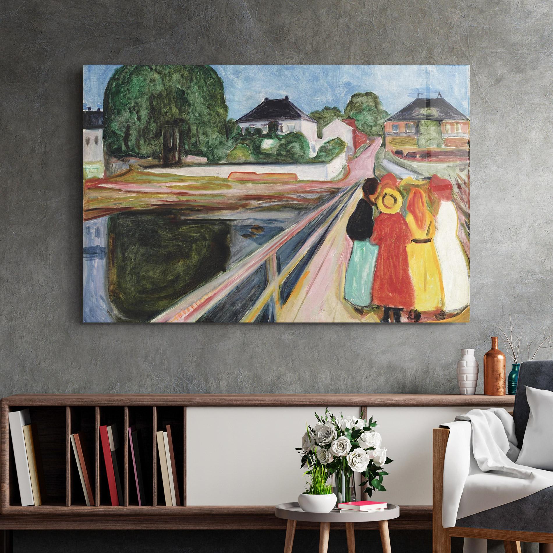 Glasbild Pikene Pa Broen mockup 2