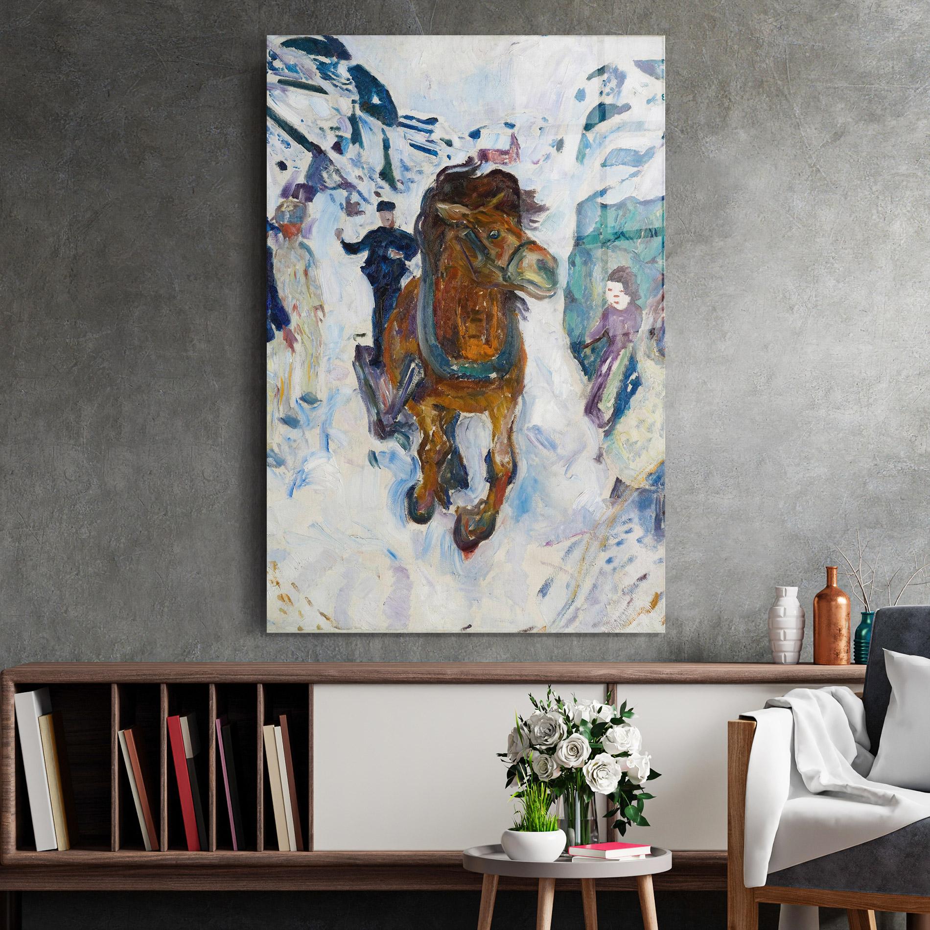 Glasbild Galloping Horse mockup 2