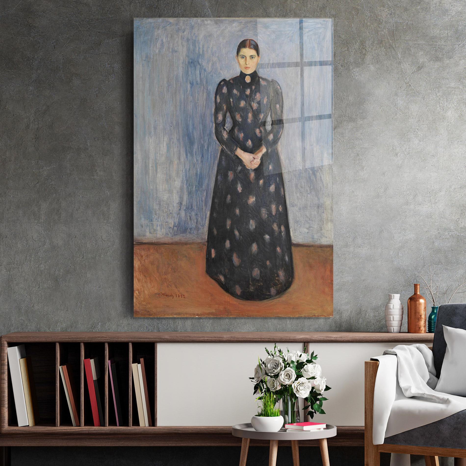 Glasbild Inger In Black mockup 2