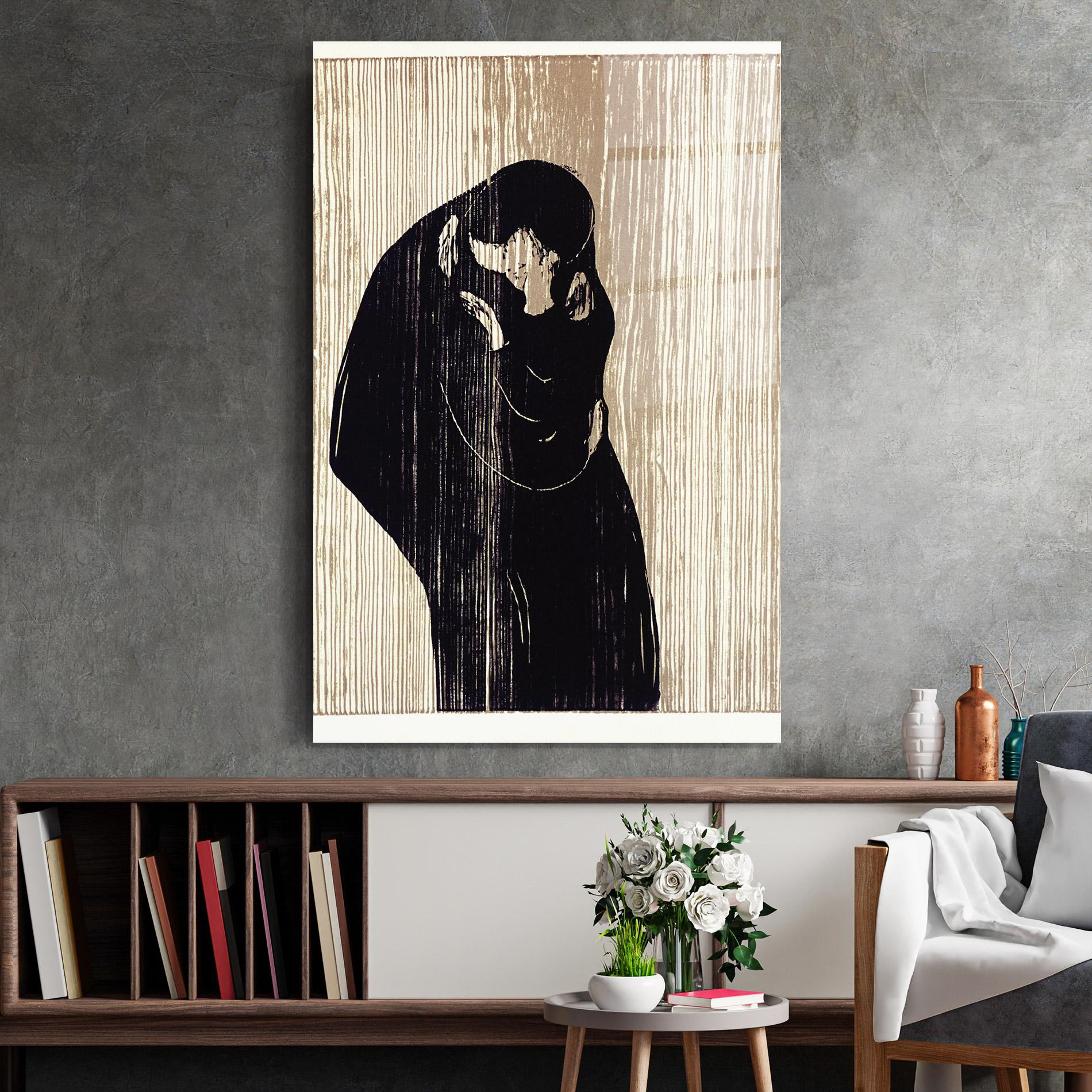 Glasbild Kiss mockup 2