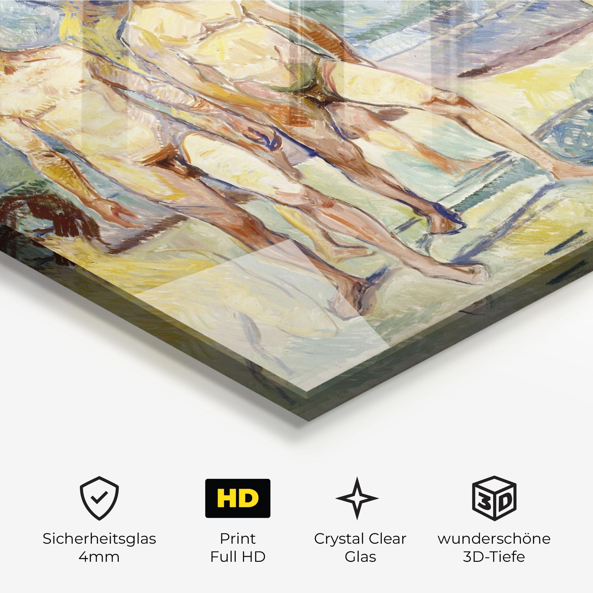 Glasbild Bathing Men mockup 3